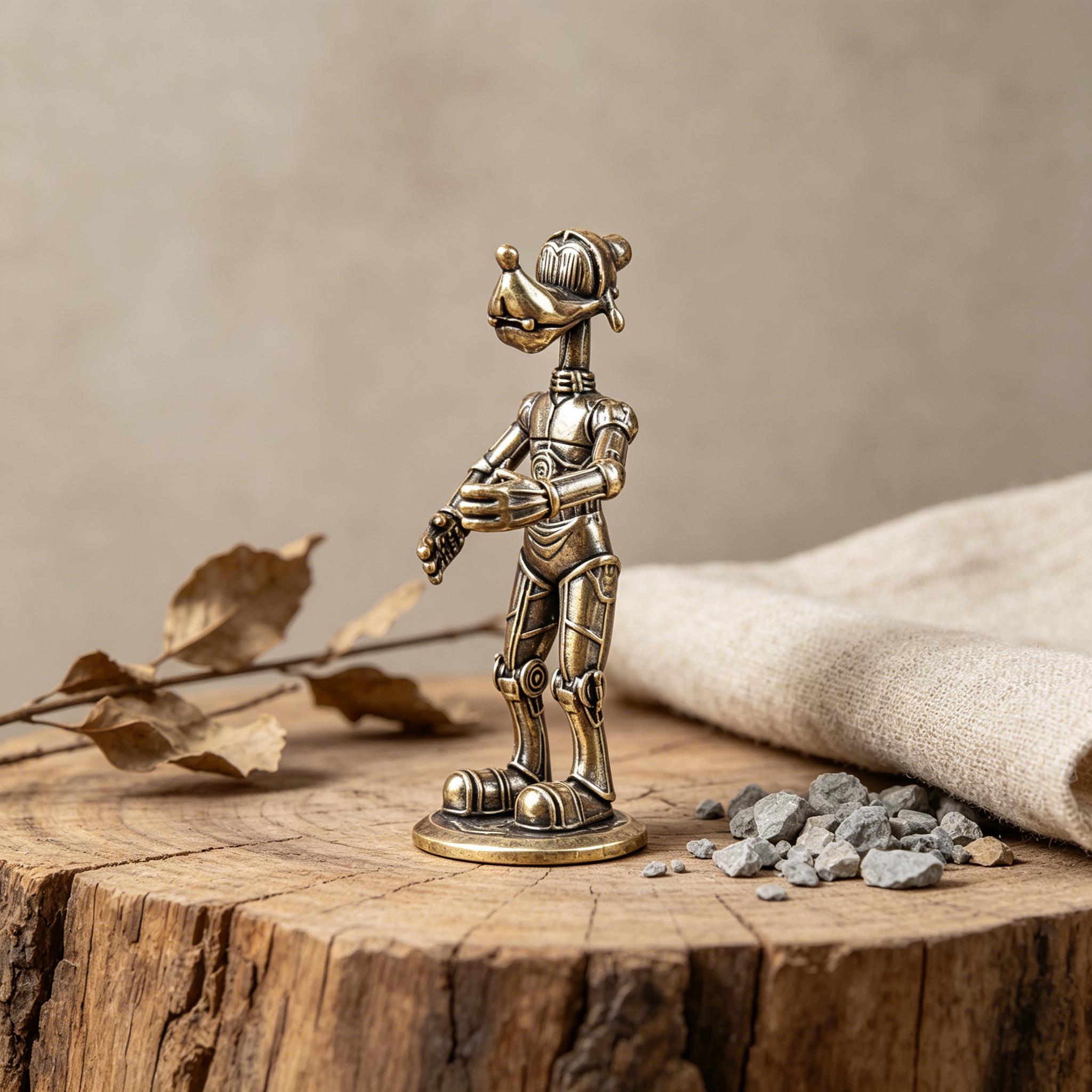 Handcrafted Brass Robot Figurine — Brass figurine image 4