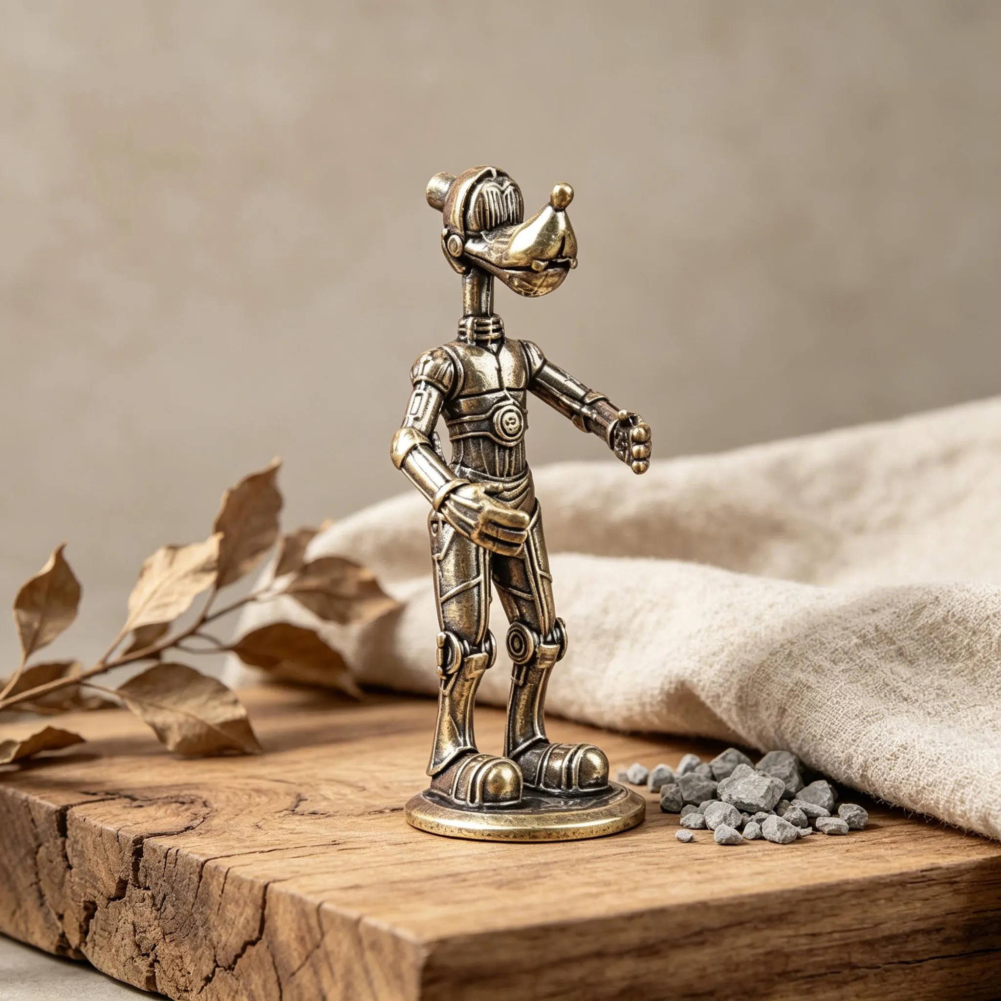 Handcrafted Brass Robot Figurine — Brass figurine image 5
