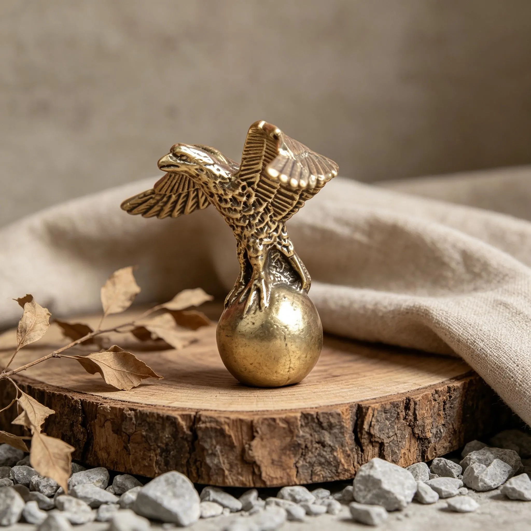 Vintage Brass Eagle Figurine — Copper figurine image 3
