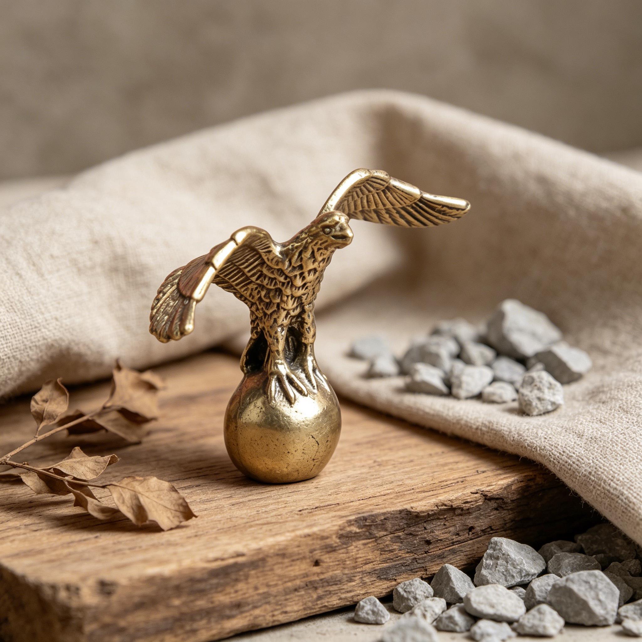 Vintage Brass Eagle Figurine — Copper figurine image 4