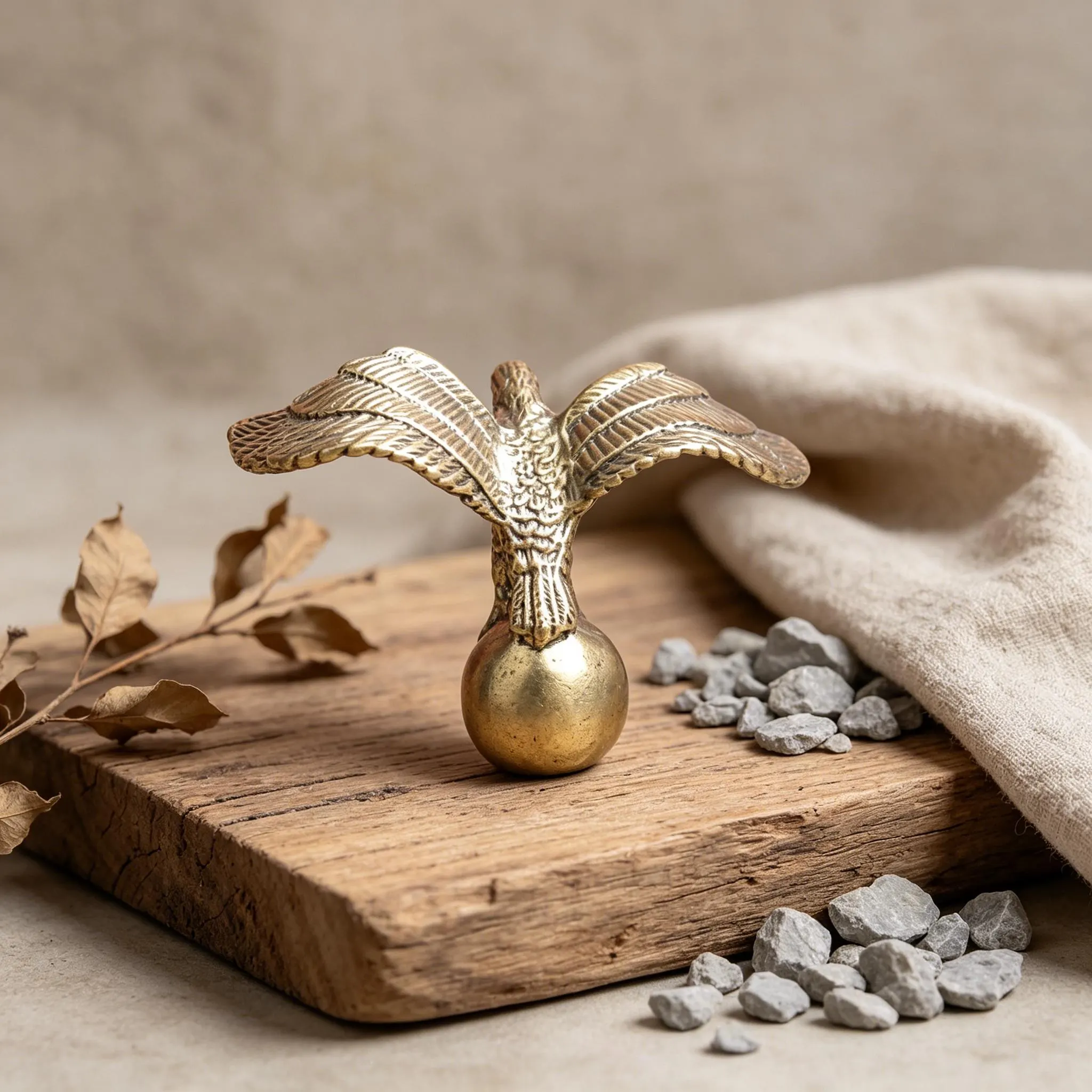 Vintage Brass Eagle Figurine — Copper figurine image 5