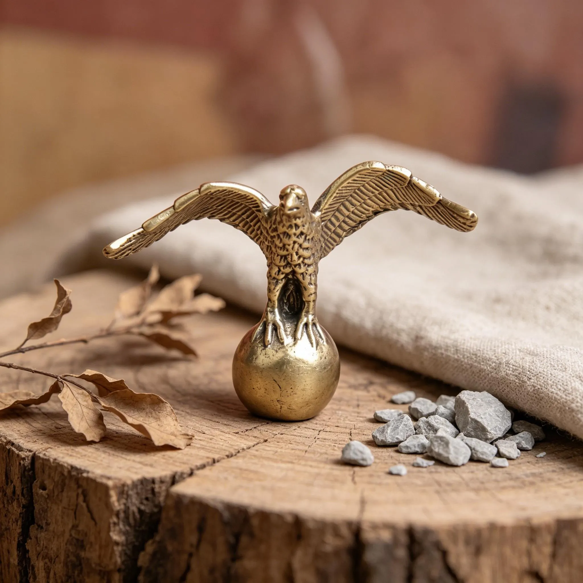Vintage Brass Eagle Figurine — Copper figurine image 1