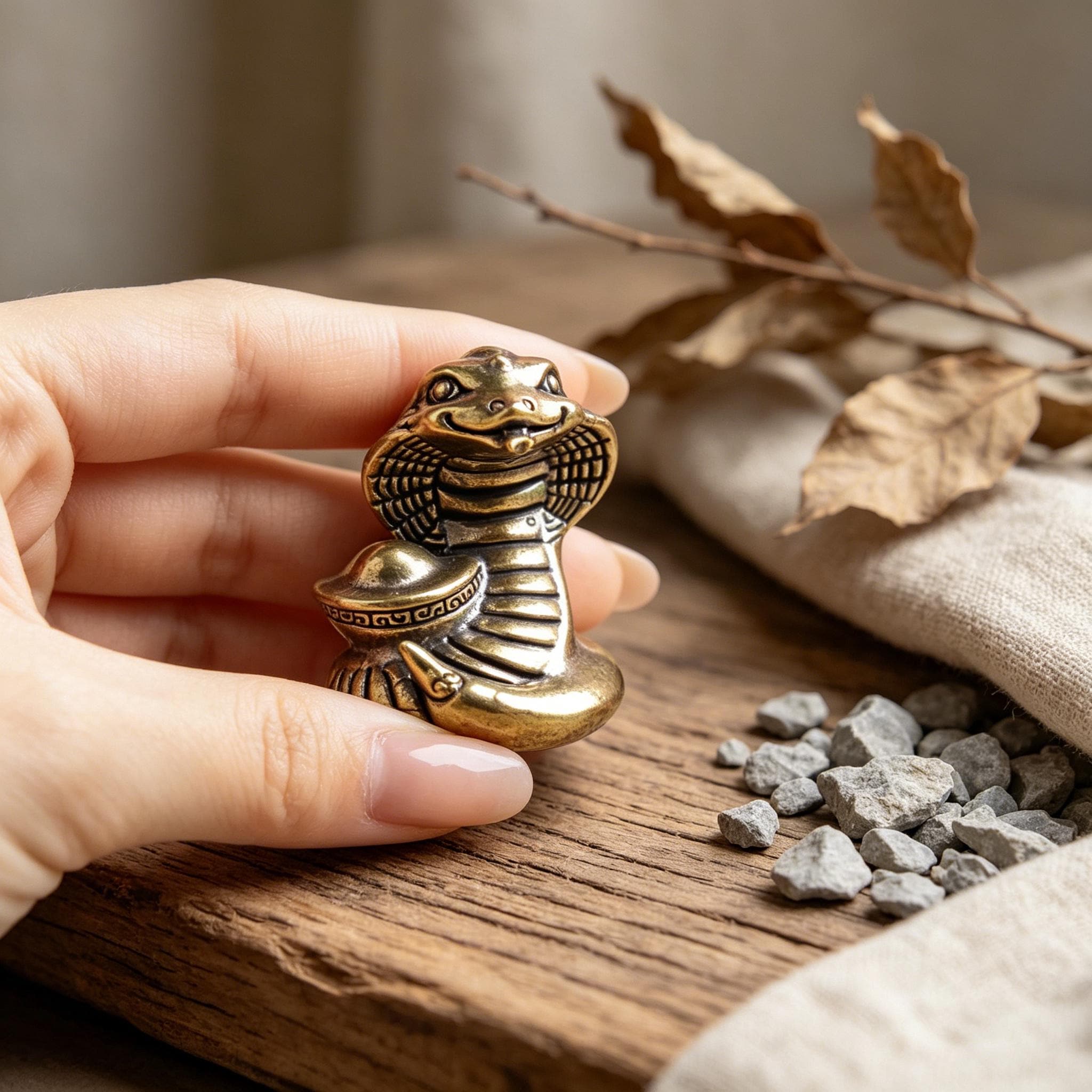 Handcrafted Cobra Copper Figurine — Copper figurine image 3