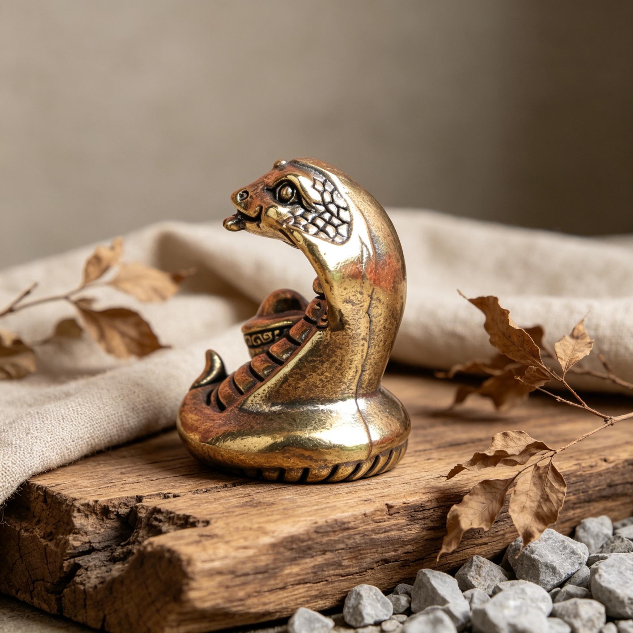 Handcrafted Cobra Copper Figurine — Copper figurine image 4