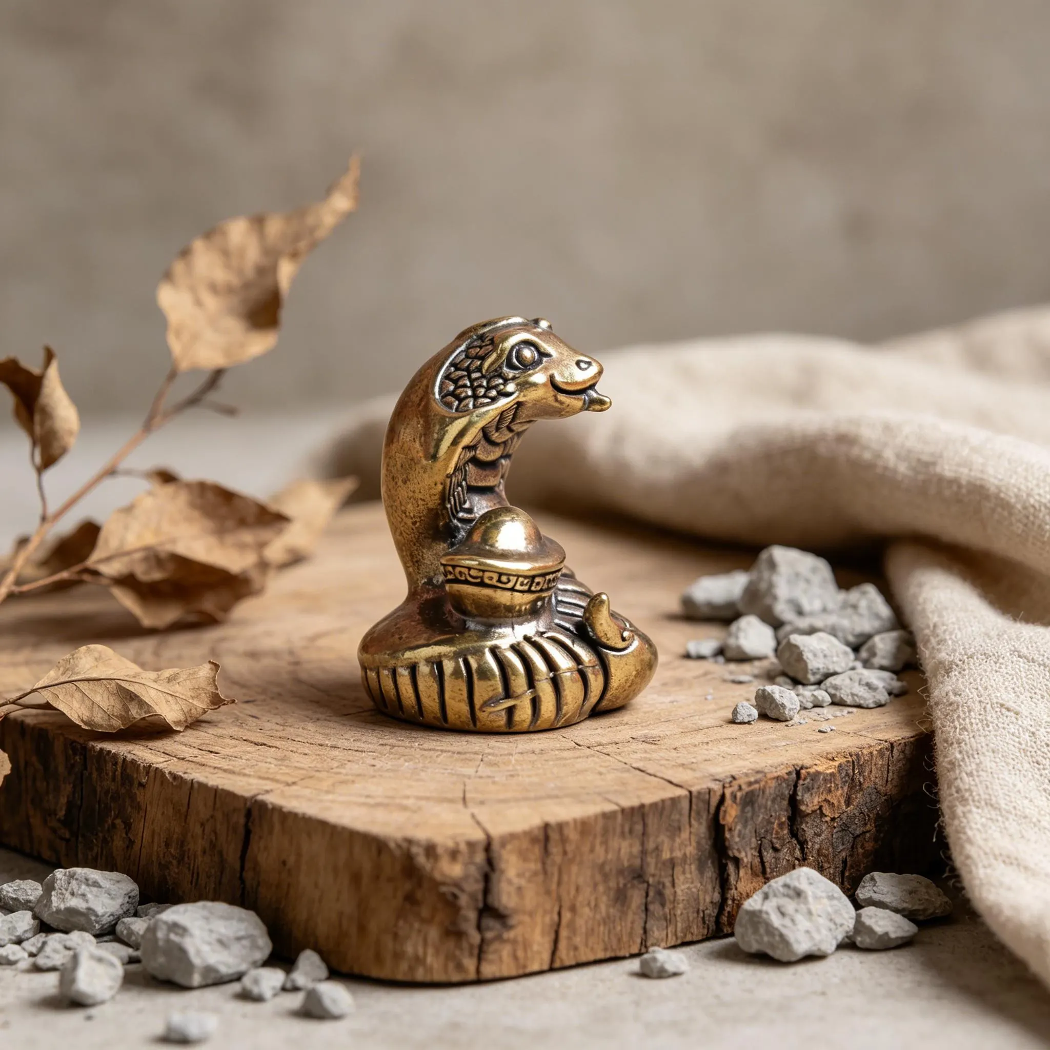 Handcrafted Cobra Copper Figurine — Copper figurine image 5