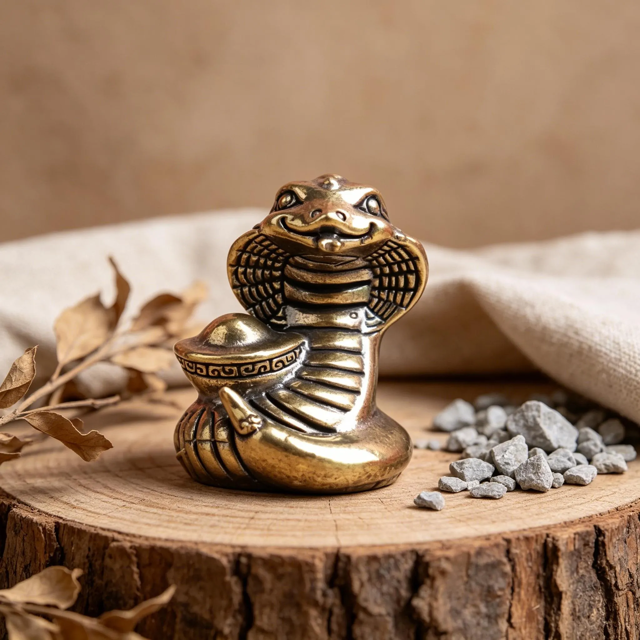 Handcrafted Cobra Copper Figurine — Copper figurine image 1