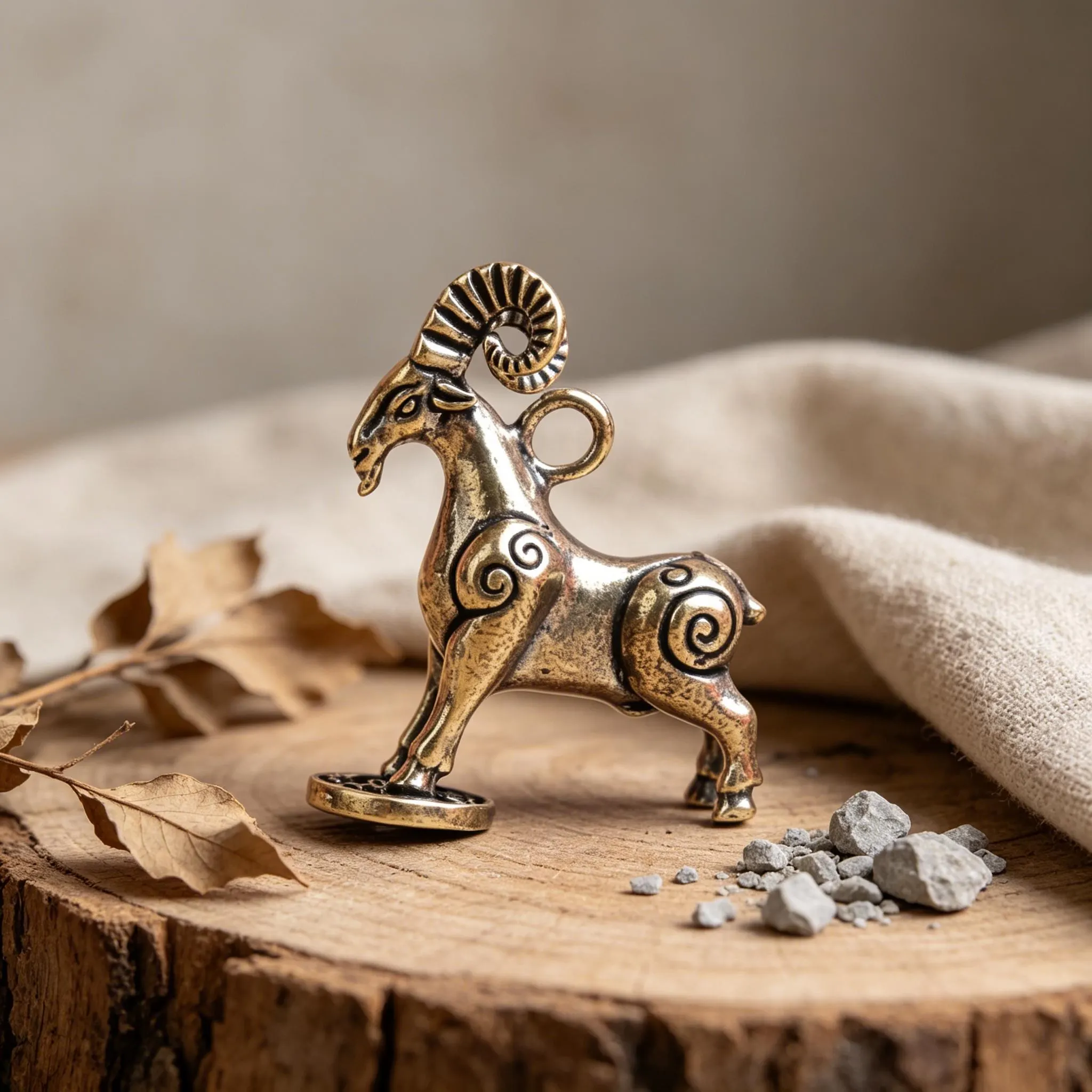 Handmade Brass Goat Statue — Copper figurine image 3