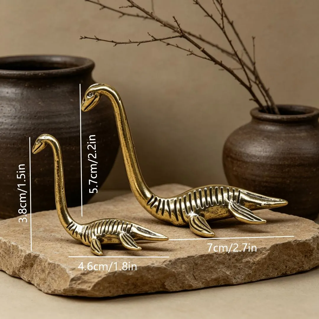 Vintage Brass Loch Ness Monster Figurine — Brass figurine image 2