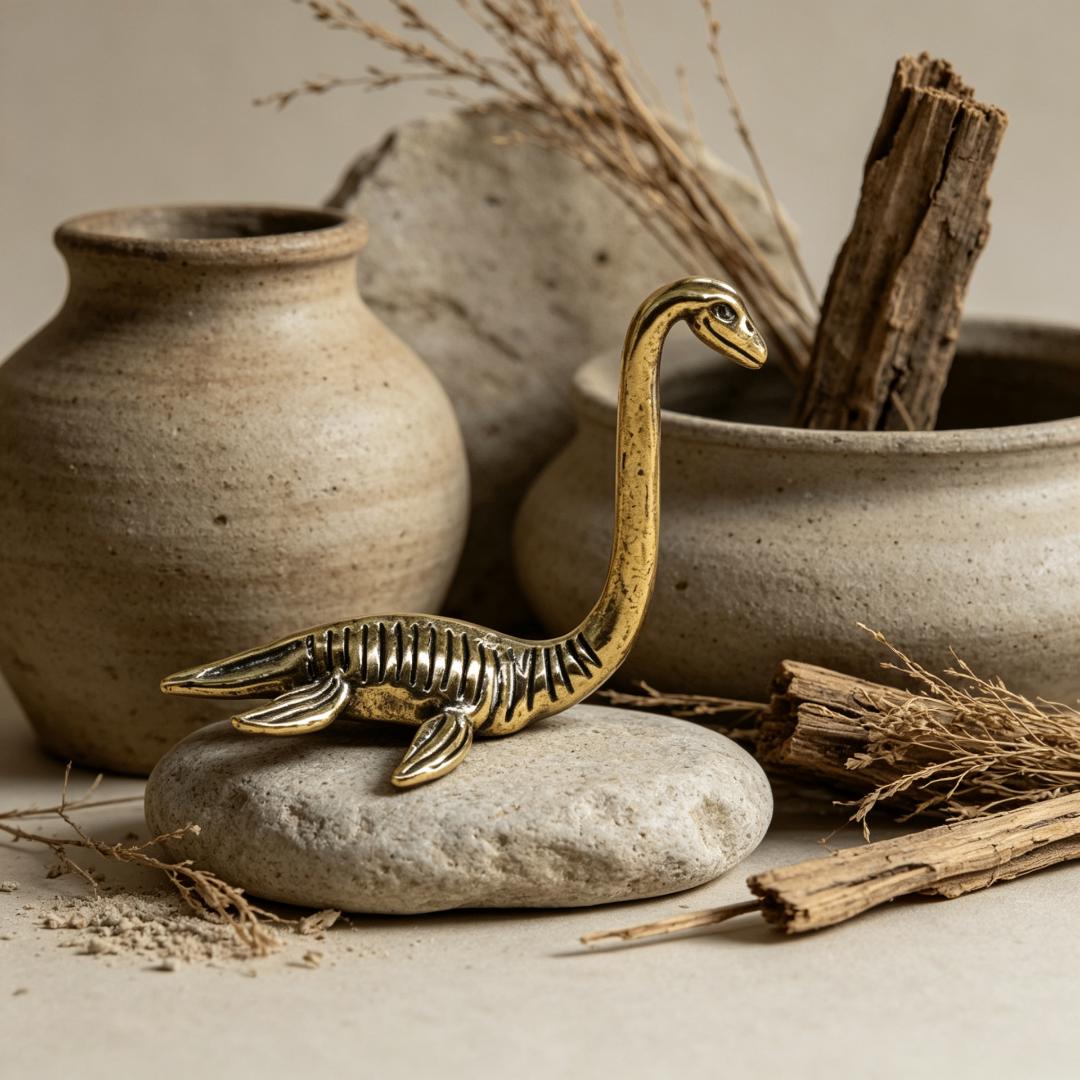 Vintage Brass Loch Ness Monster Figurine — Brass figurine image 3