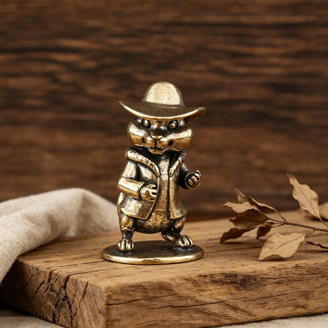 Handmade Small Copper Ganesha Statue — Copper figurine image 5