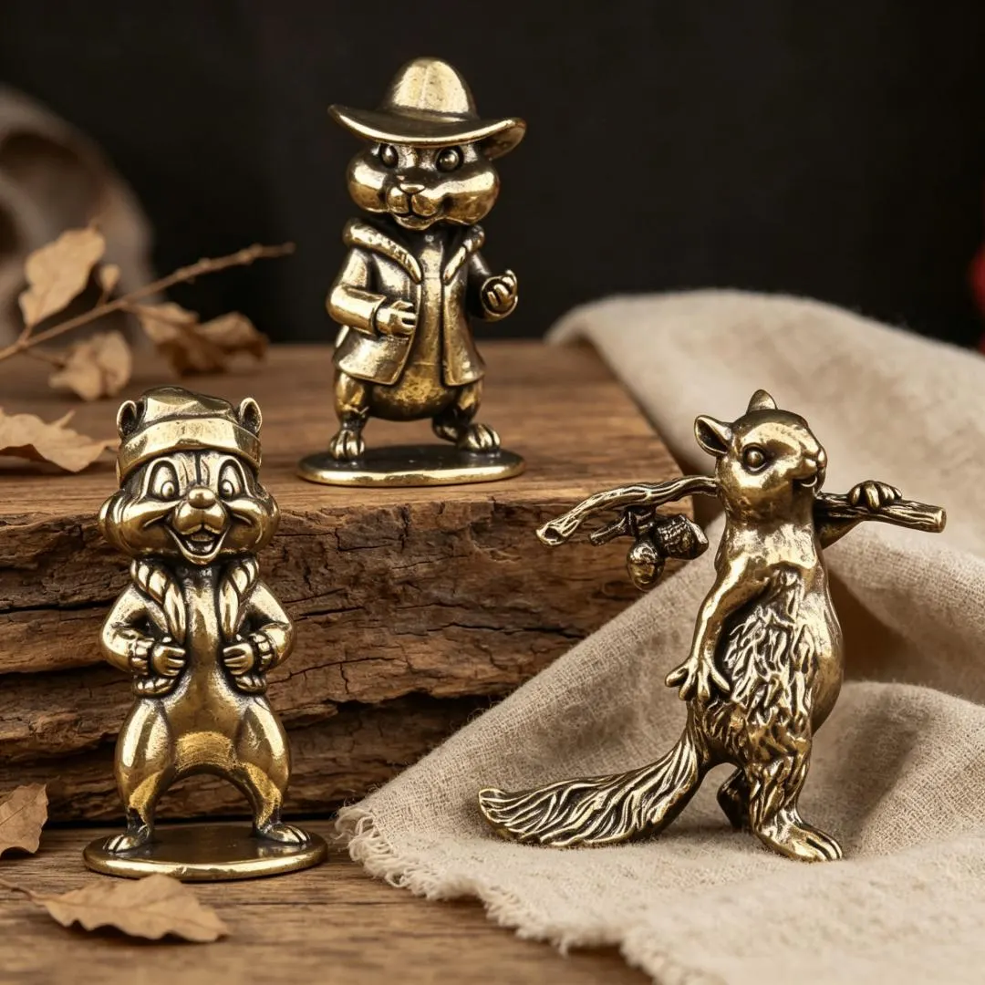 Handmade Small Copper Ganesha Statue — Copper figurine image 1