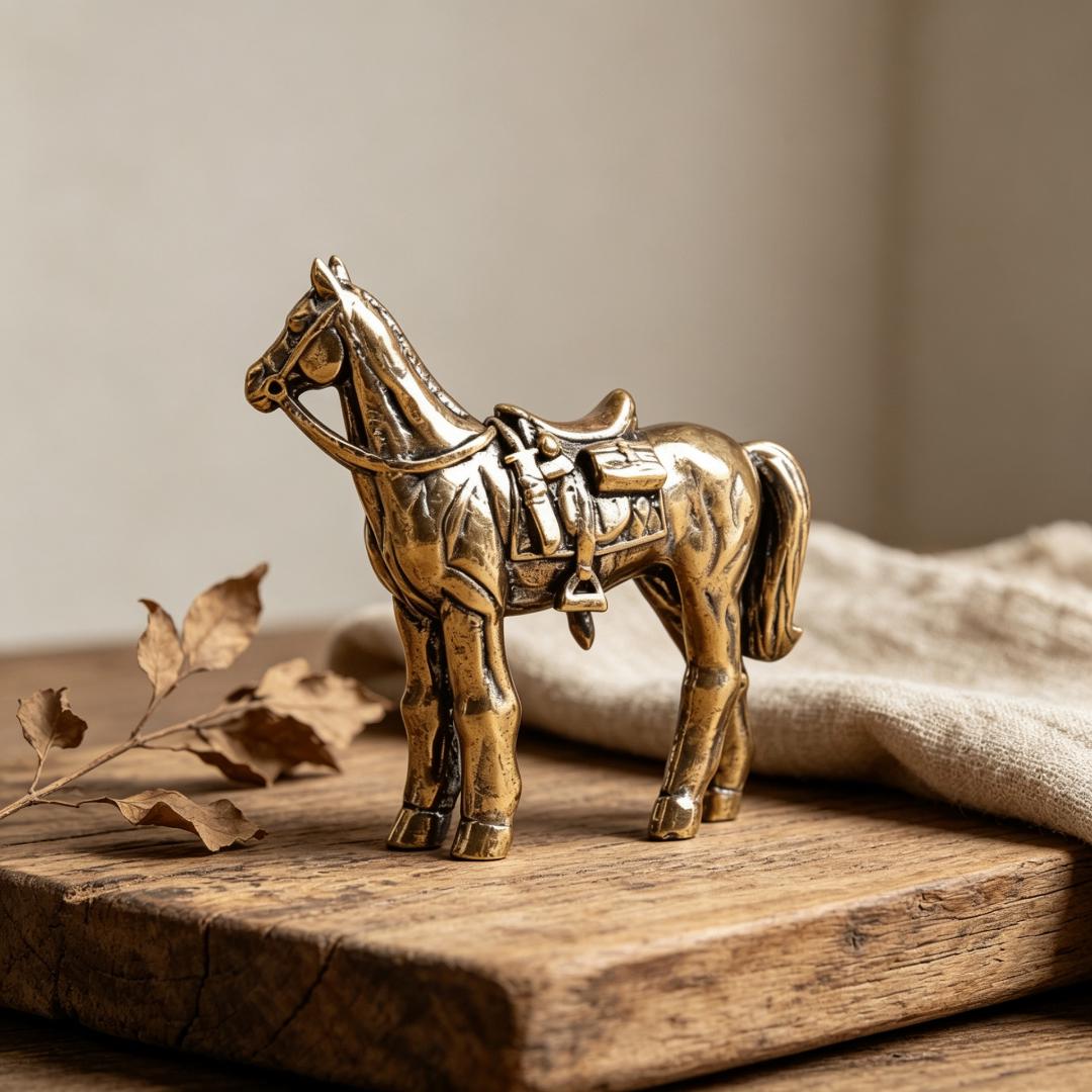 Vintage Brass Horse Figurine — Brass figurine image 3