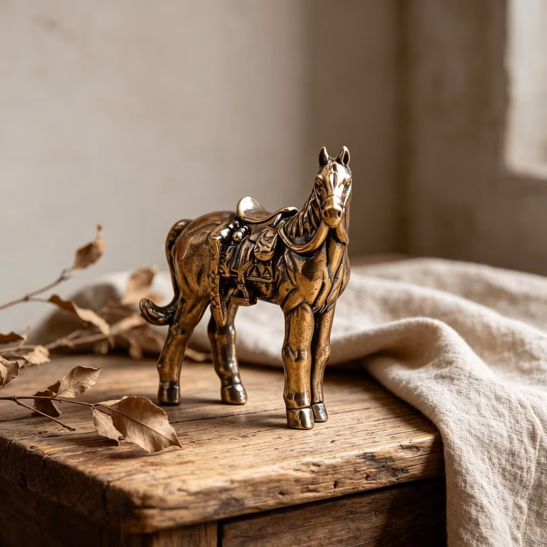 Vintage Brass Horse Figurine — Brass figurine image 4