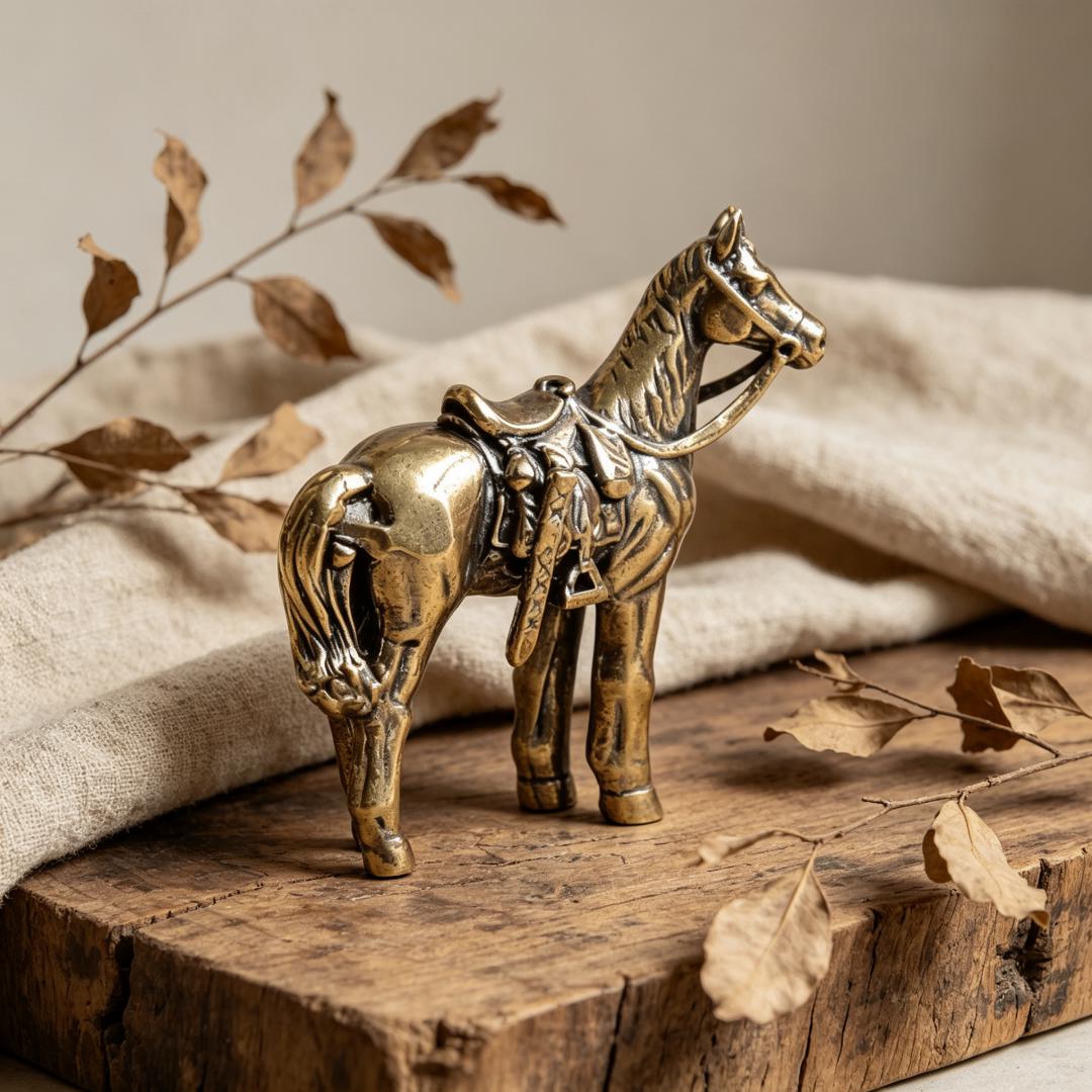 Vintage Brass Horse Figurine — Brass figurine image 5