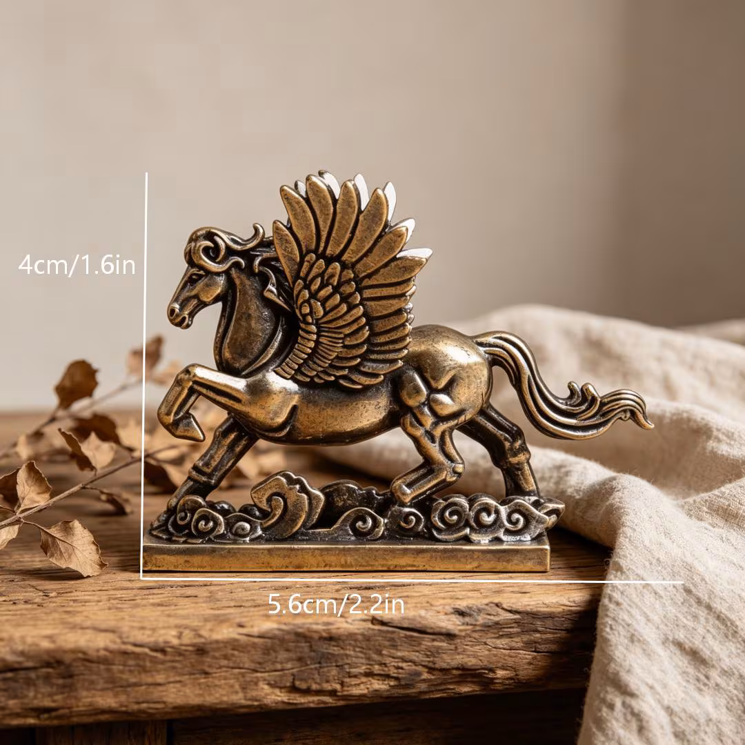 Vintage Brass Pegasus Figurine — Brass figurine image 2