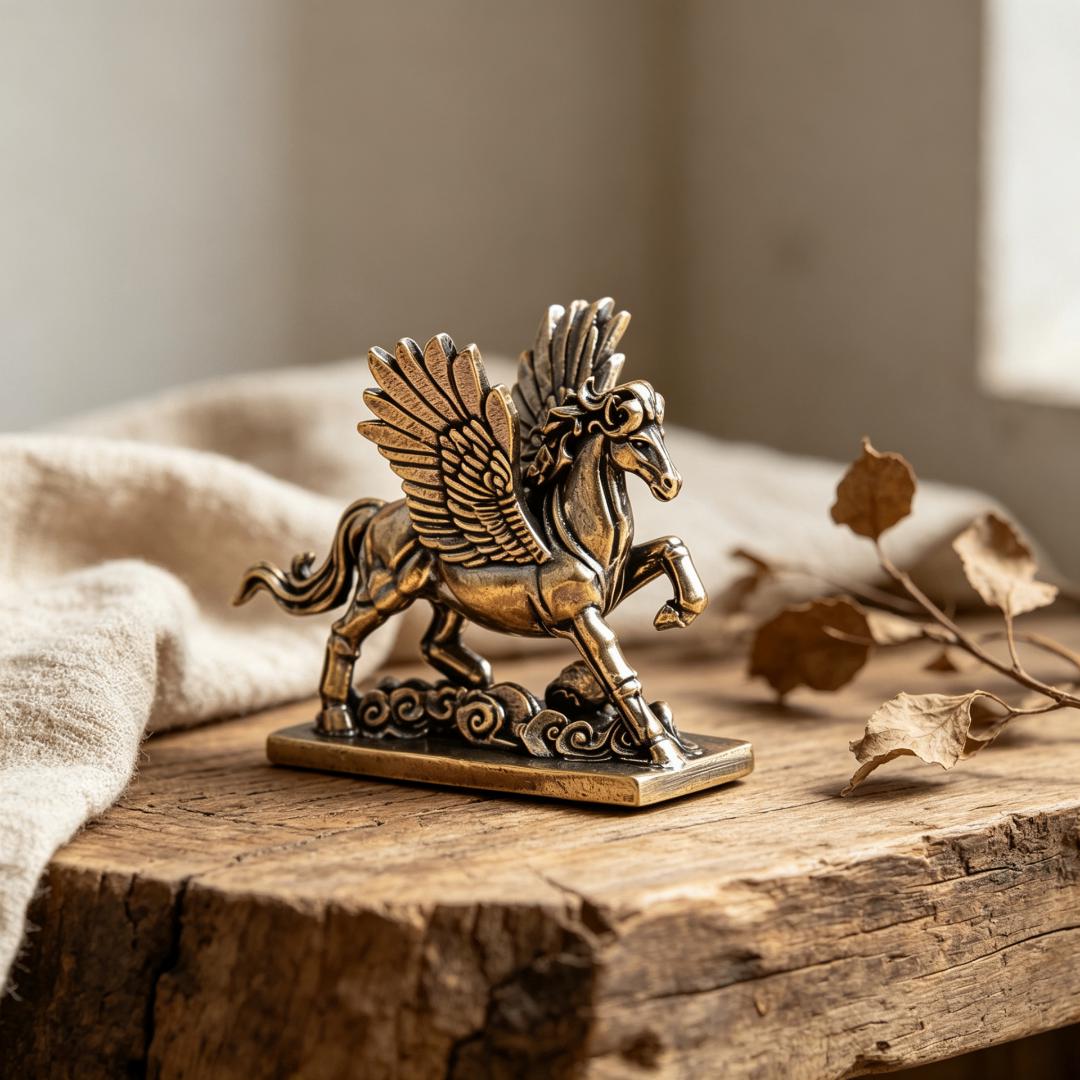 Vintage Brass Pegasus Figurine — Brass figurine image 3
