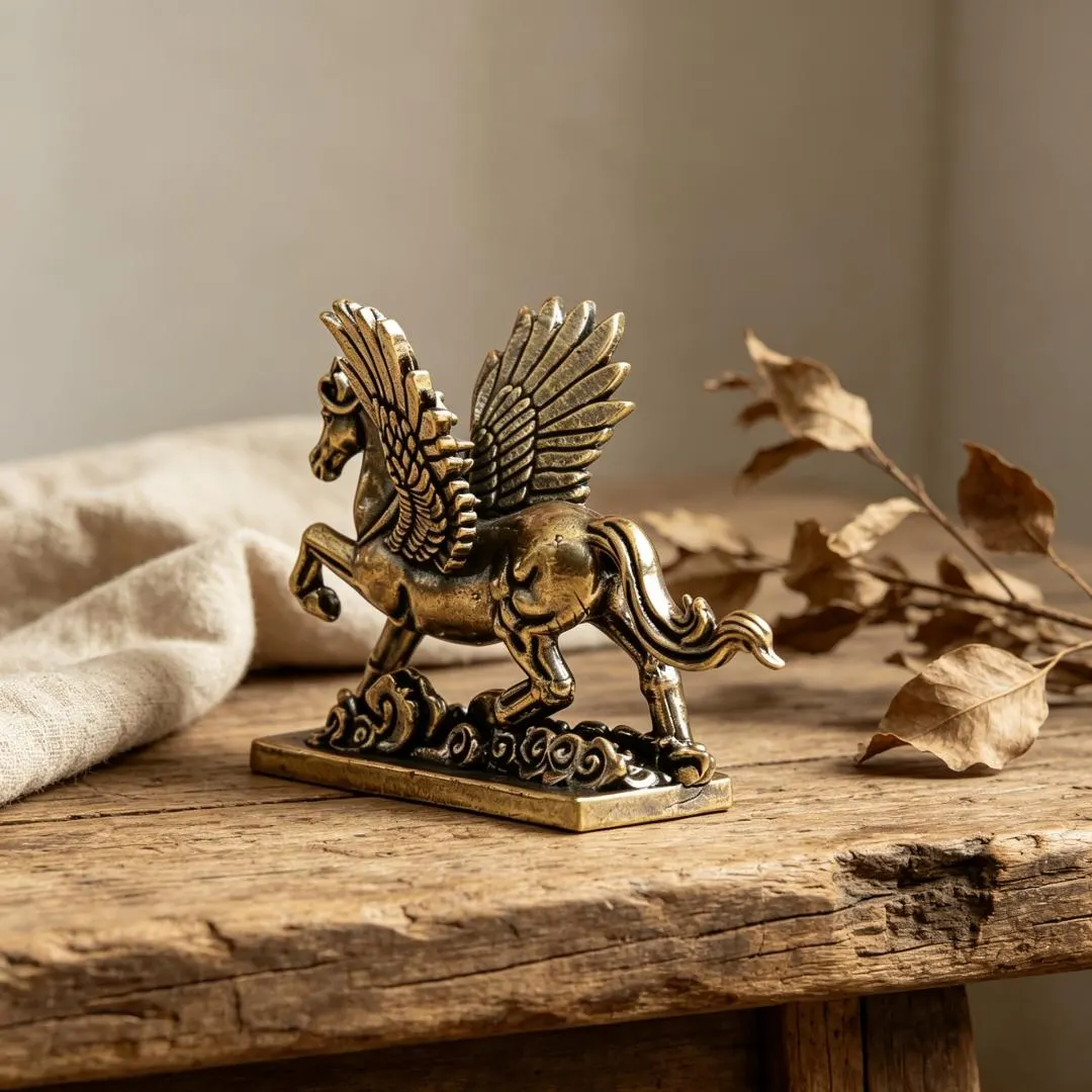 Vintage Brass Pegasus Figurine — Brass figurine image 4