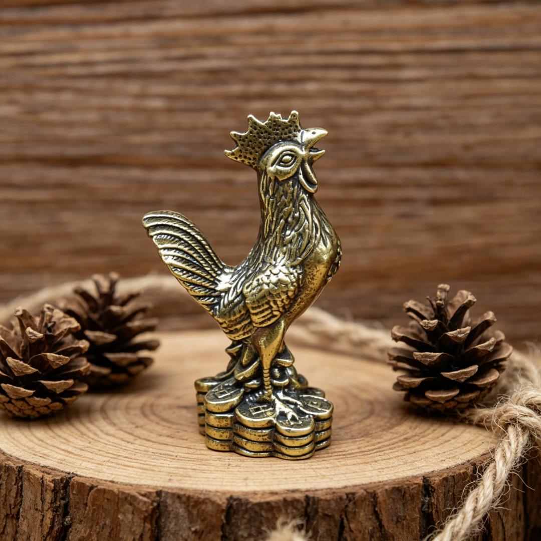 Vintage Brass Rooster Figurine — Brass figurine image 4