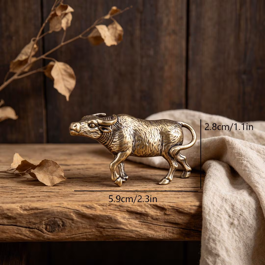 Vintage Brass Bull Figurine — Brass figurine image 3
