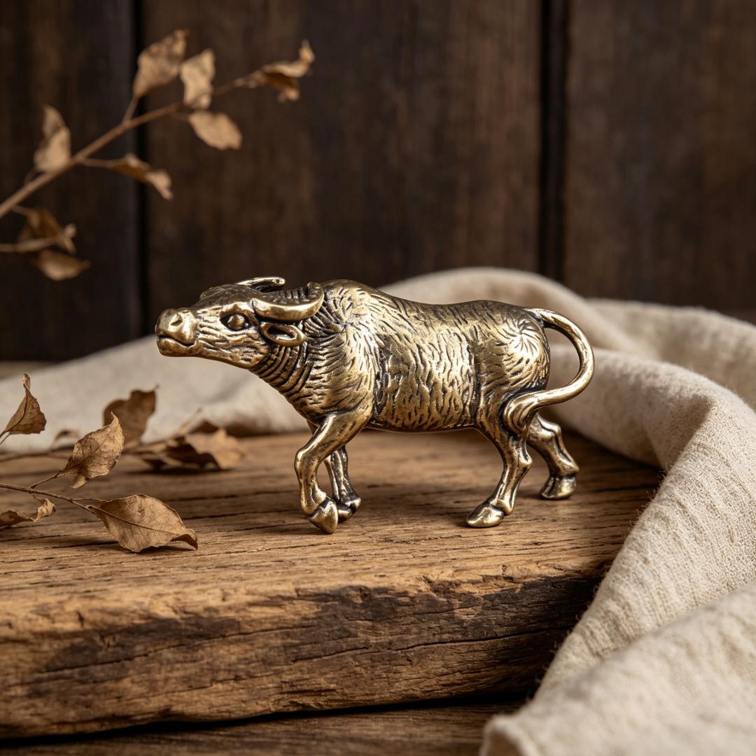 Vintage Brass Bull Figurine — Brass figurine image 7