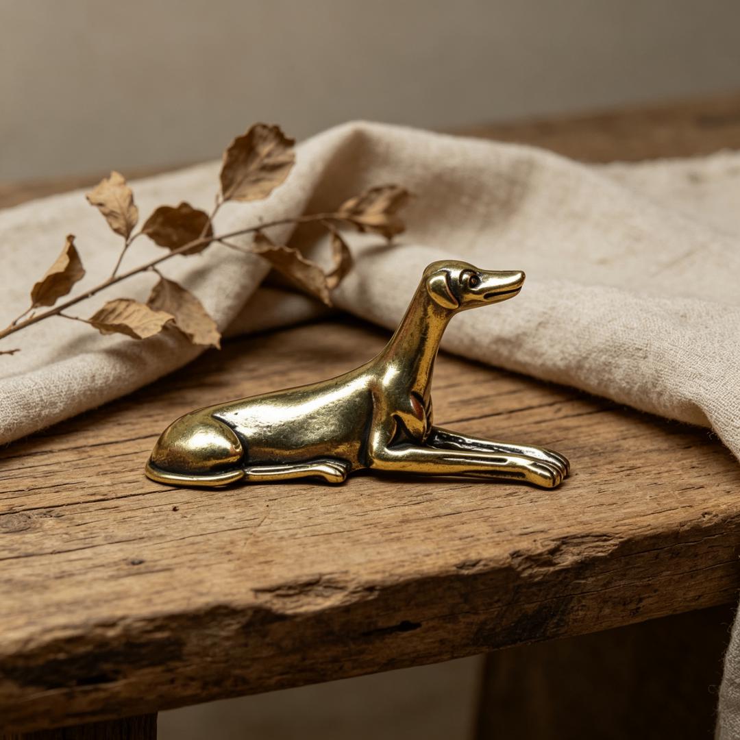 Vintage Brass Greyhound Figurine — Brass figurine image 8