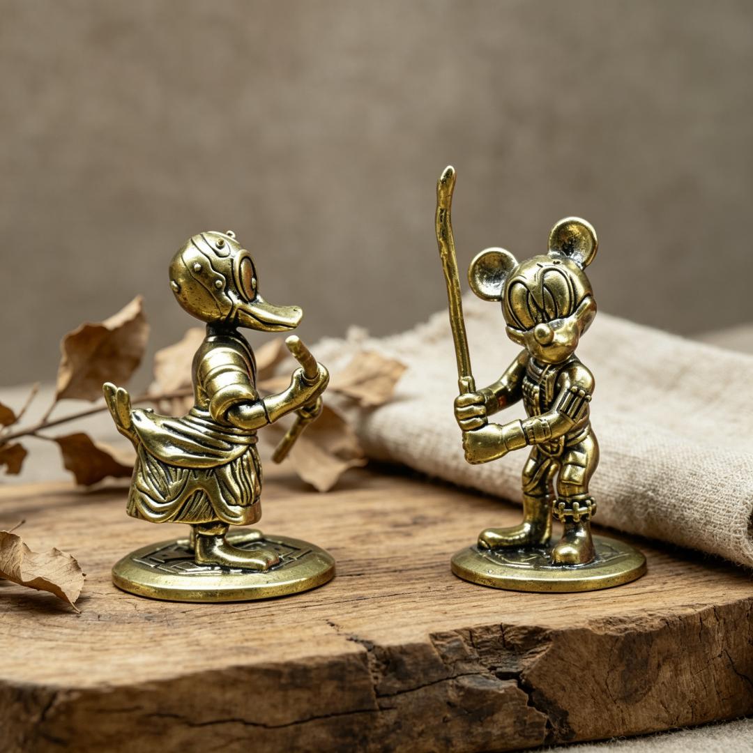 Vintage Brass Disney Star Wars Figurine Set — Brass figurine image 5