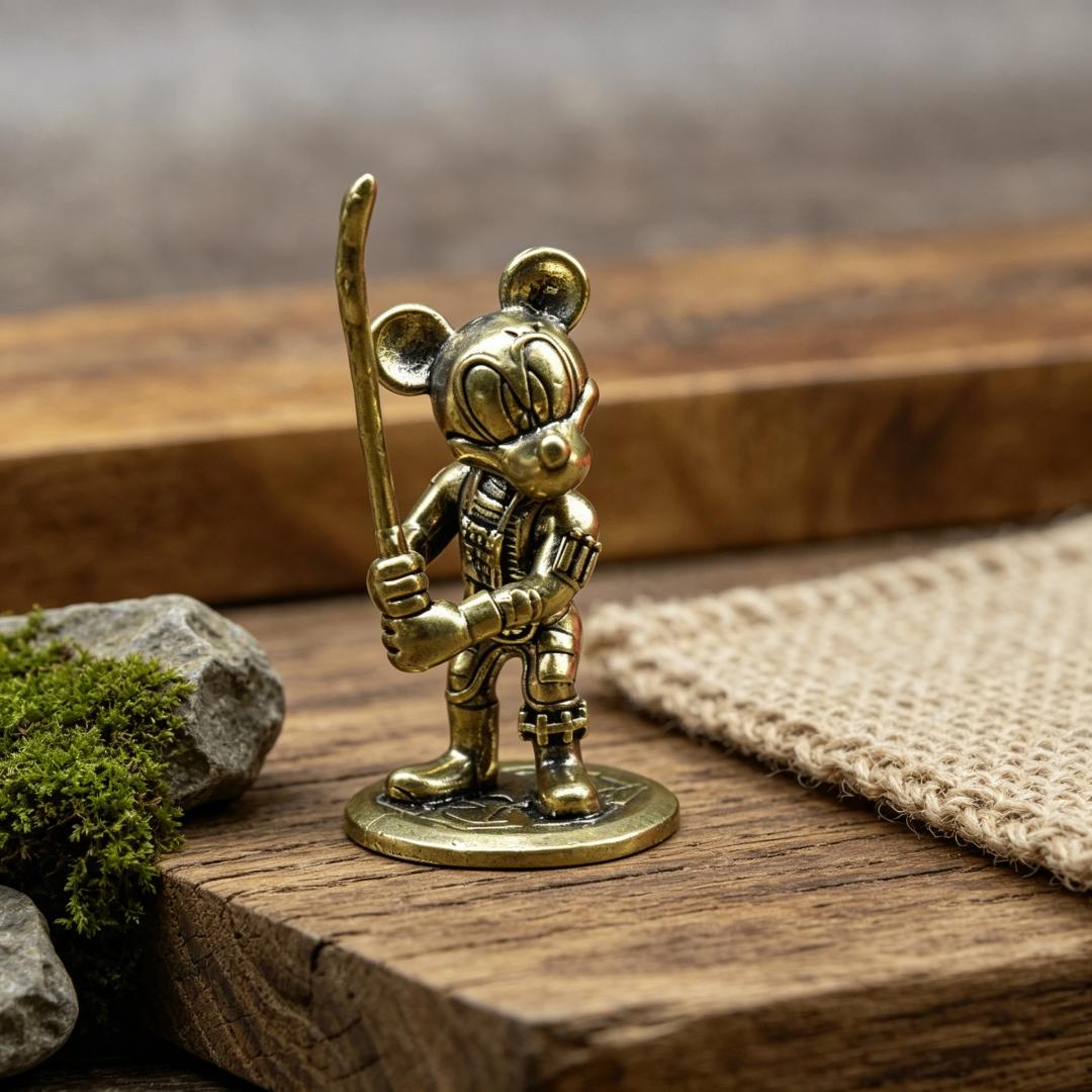 Vintage Brass Disney Star Wars Figurine Set — Brass figurine image 6