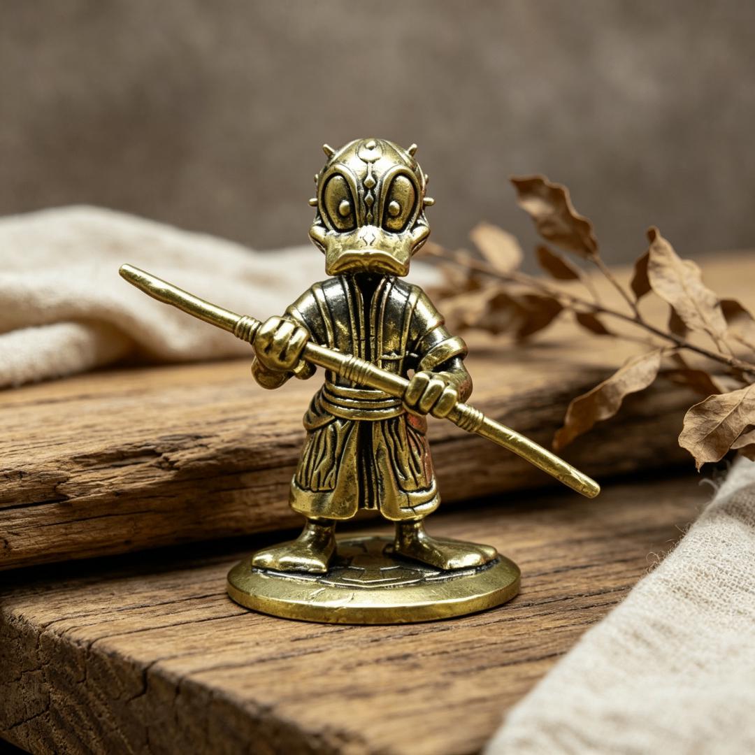 Vintage Brass Disney Star Wars Figurine Set — Brass figurine image 7