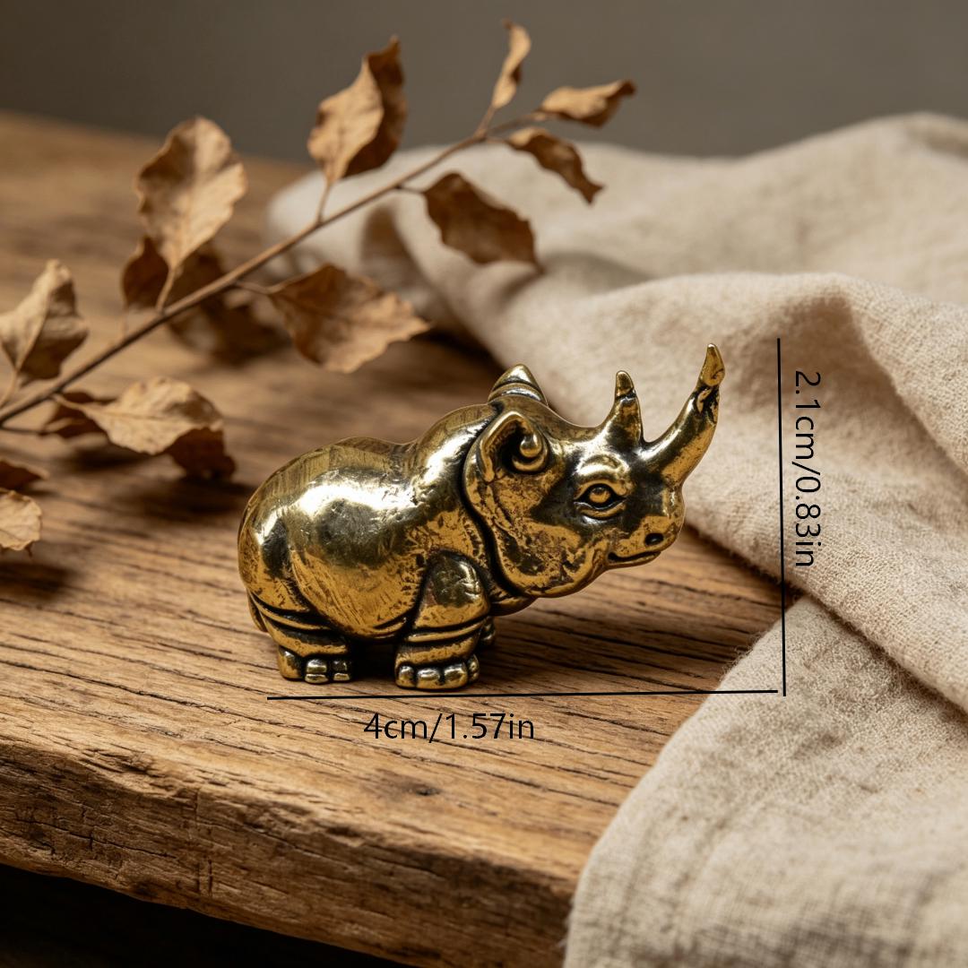 Vintage Brass Safari Animal Figurine Set — Brass figurine image 2