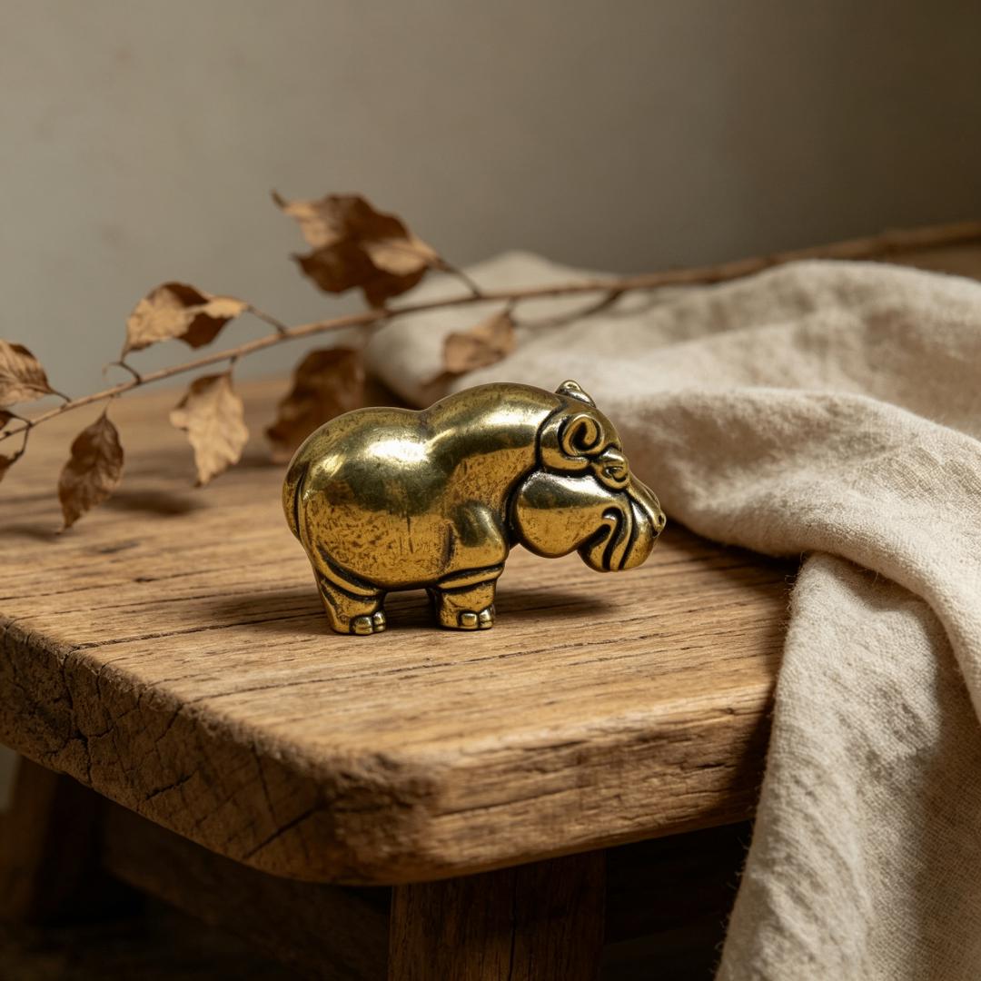 Vintage Brass Safari Animal Figurine Set — Brass figurine image 7