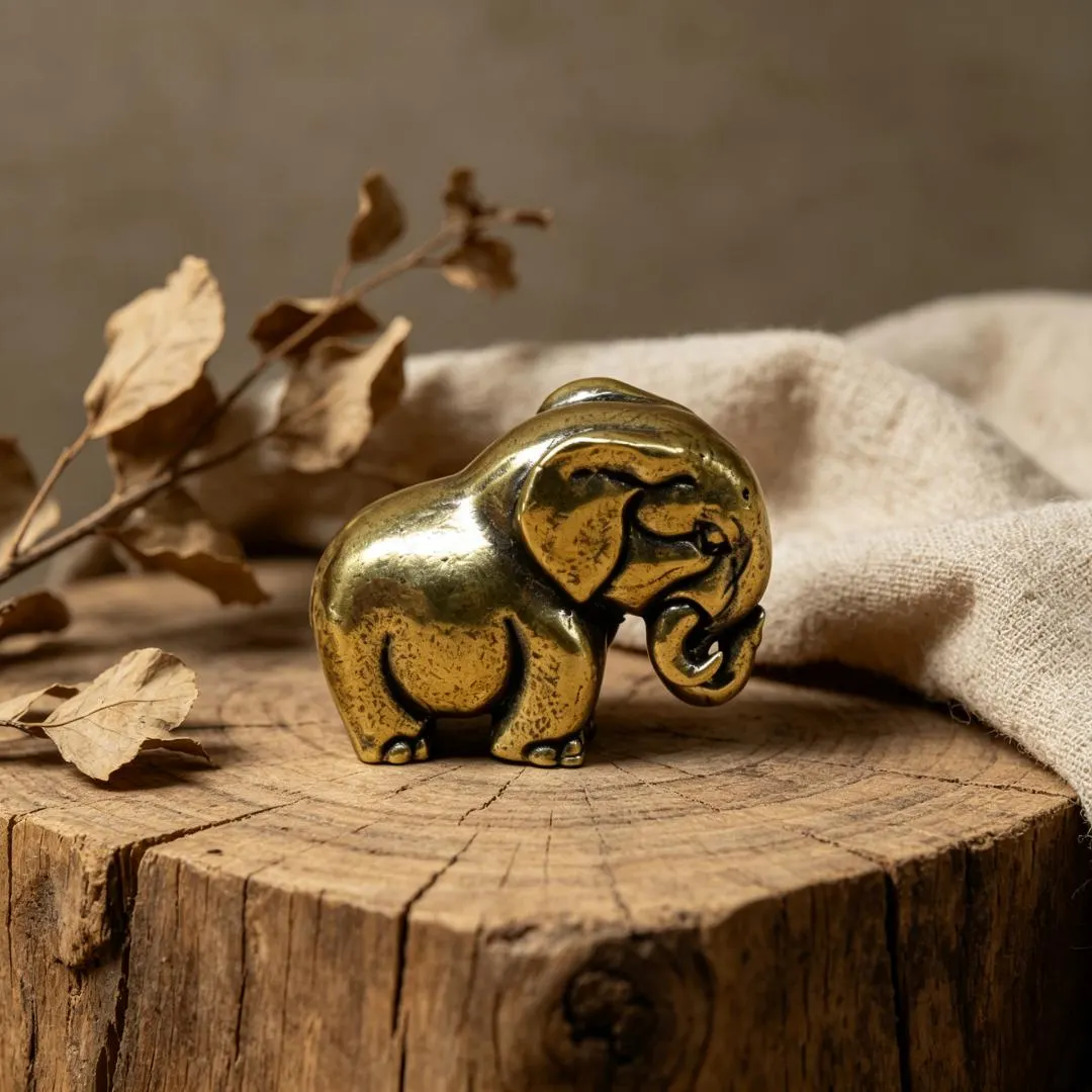 Vintage Brass Safari Animal Figurine Set — Brass figurine image 8