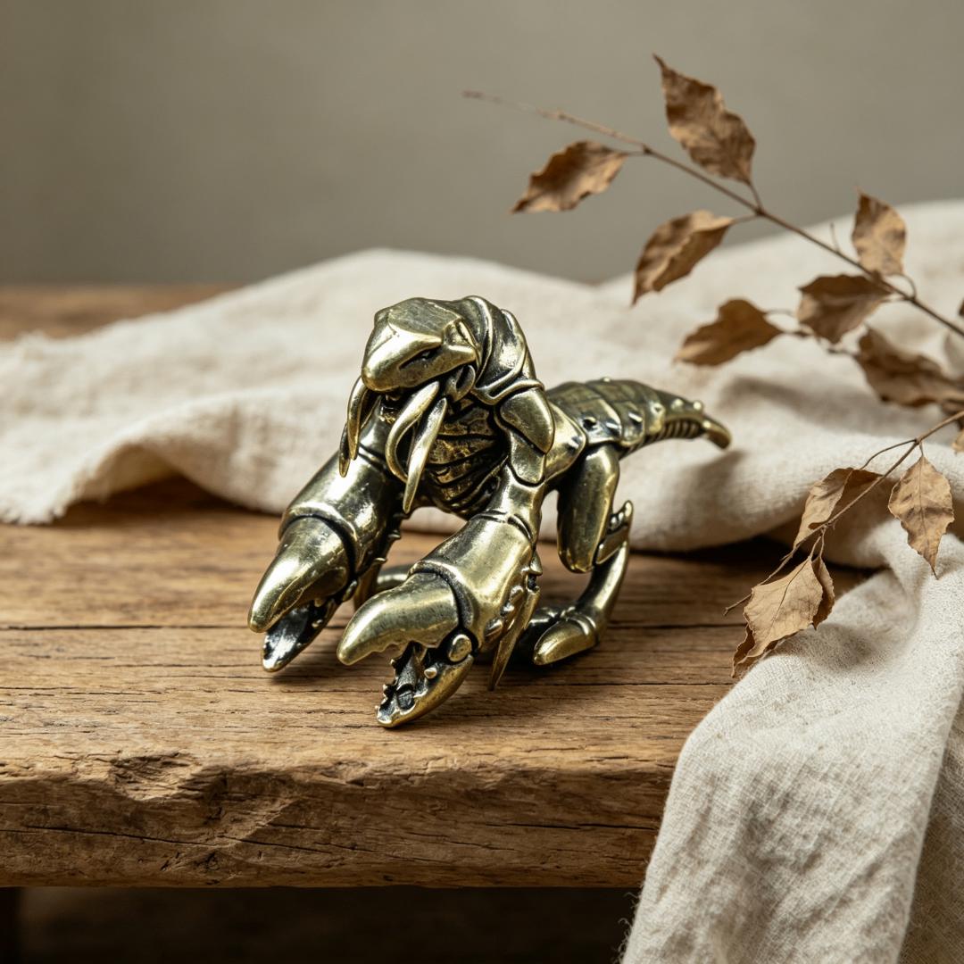 Vintage Brass Alien Xenomorph Figurine — Brass figurine image 3