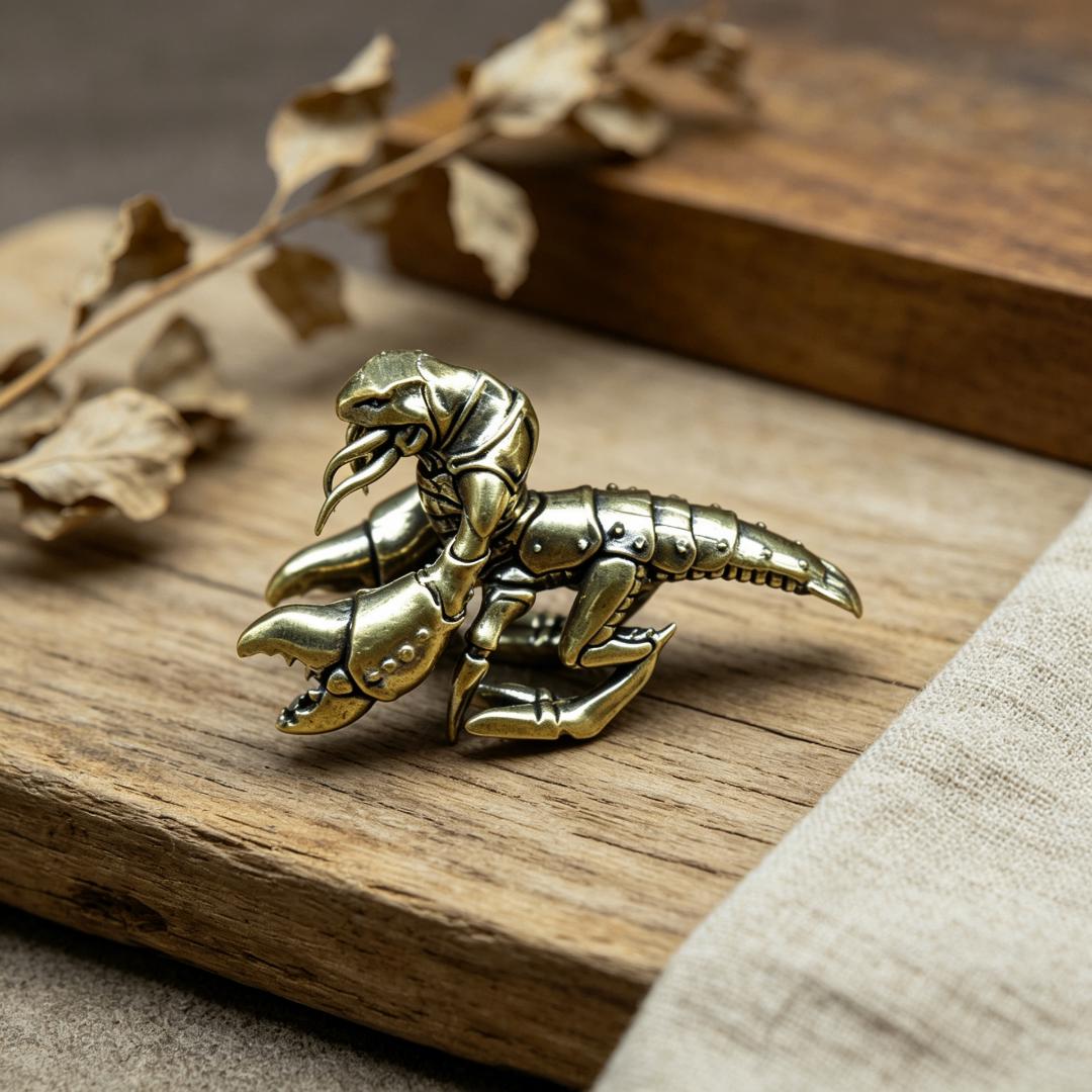 Vintage Brass Alien Xenomorph Figurine — Brass figurine image 5