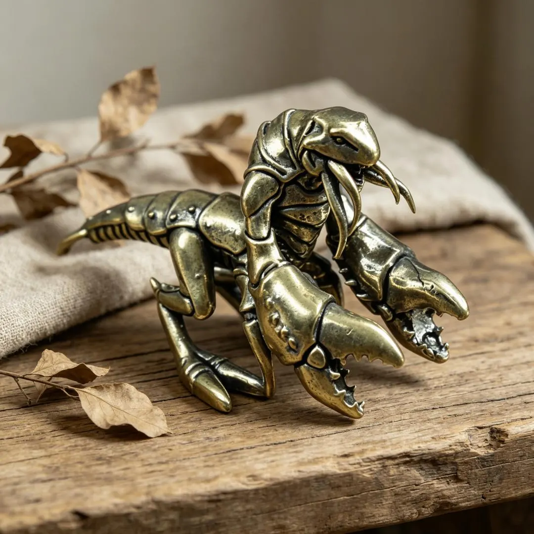 Vintage Brass Alien Xenomorph Figurine — Brass figurine image 1