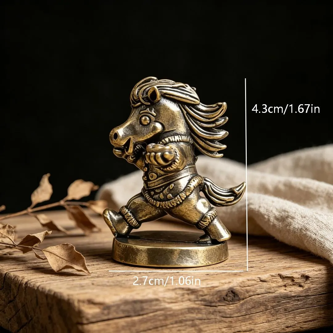 Vintage Brass Zodiac Horse Figurine — Brass figurine image 2