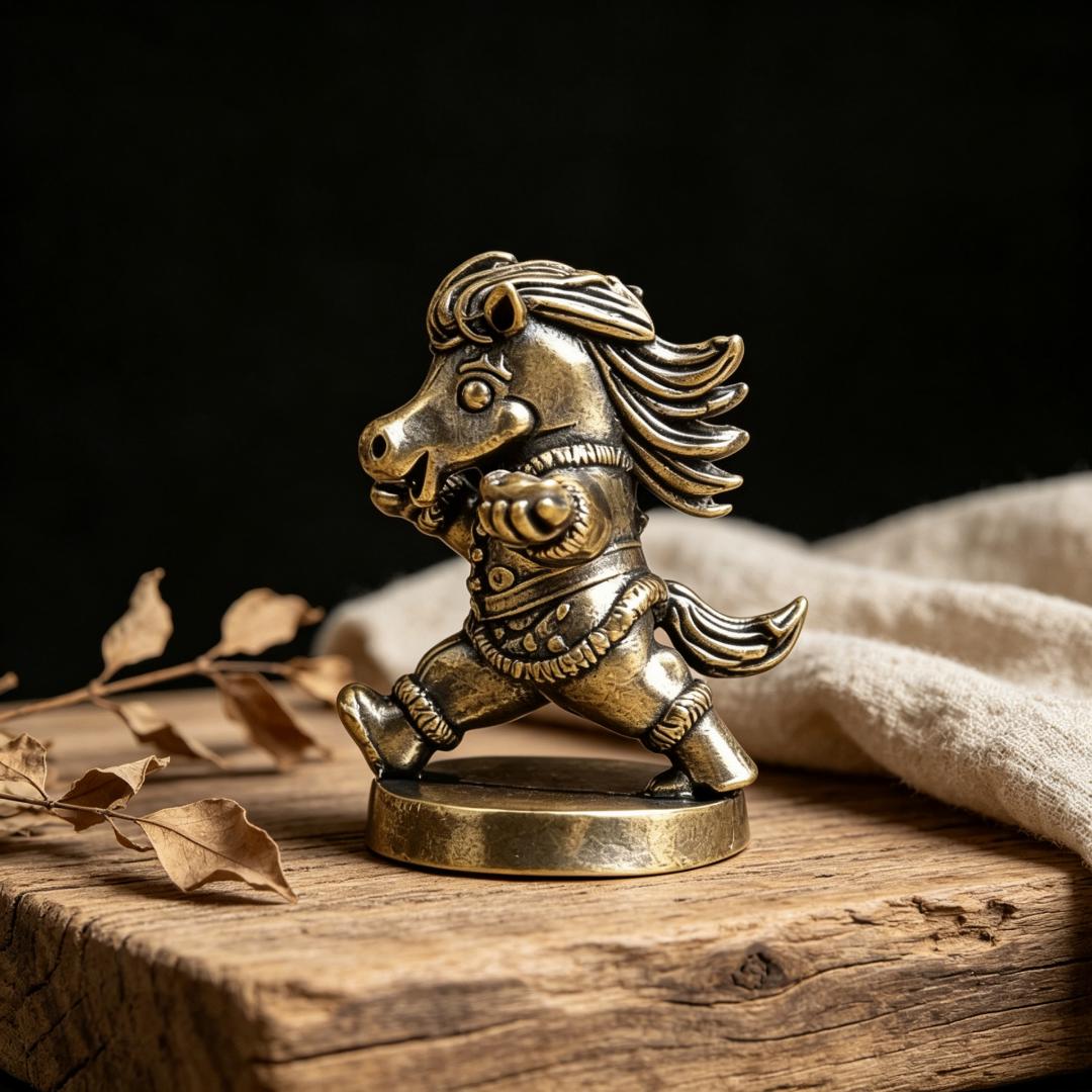 Vintage Brass Zodiac Horse Figurine — Brass figurine image 3