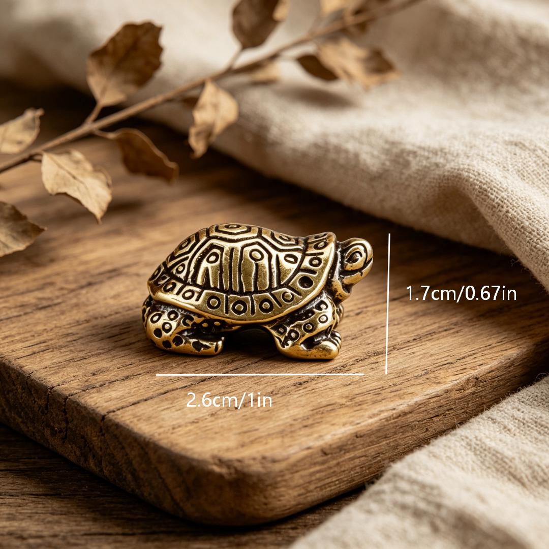 Vintage Brass Turtle Figurine Set — Brass figurine image 2