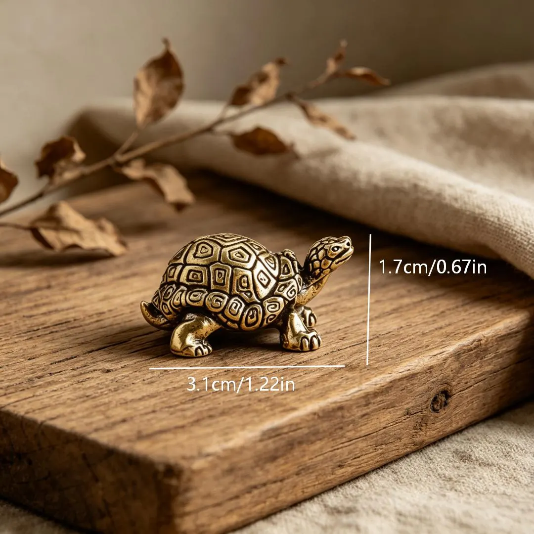 Vintage Brass Turtle Figurine Set — Brass figurine image 3
