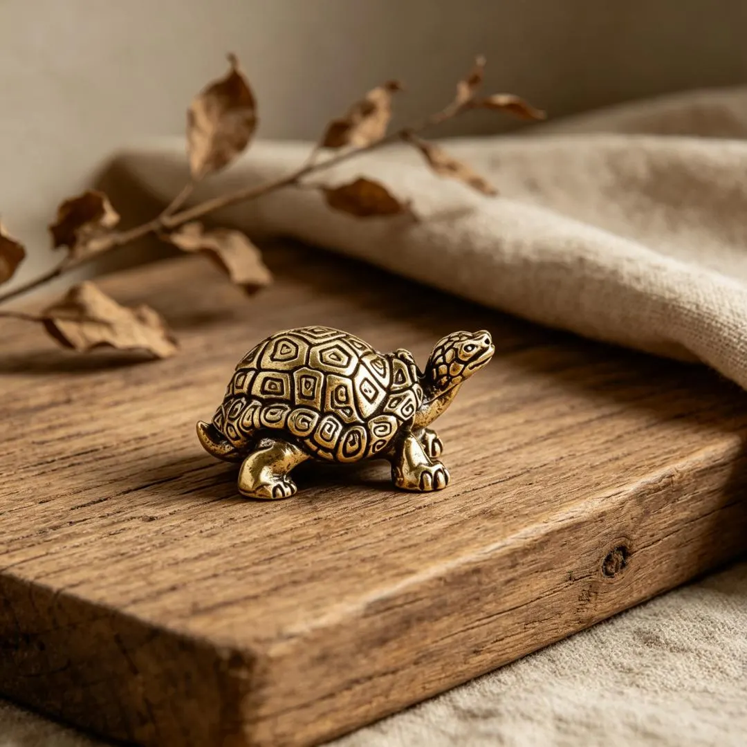 Vintage Brass Turtle Figurine Set — Brass figurine image 9