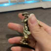 Vintage Brass Wandering Swordsman Figurine — Brass figurine image 2