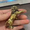 Vintage Brass Lion Figurine — Brass figurine image 2