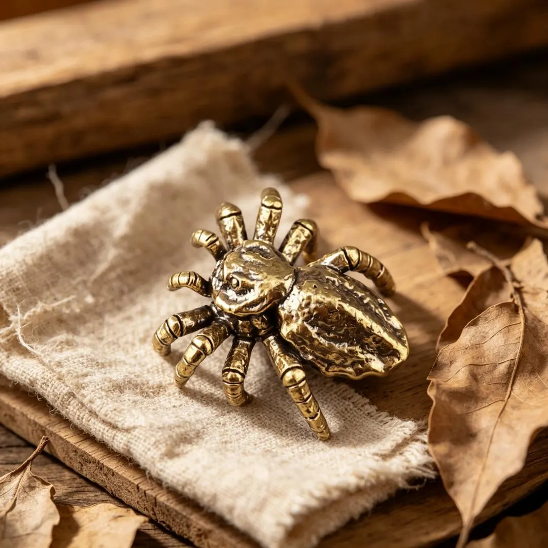 Vintage Brass Spider Figurine — Brass figurine image 3