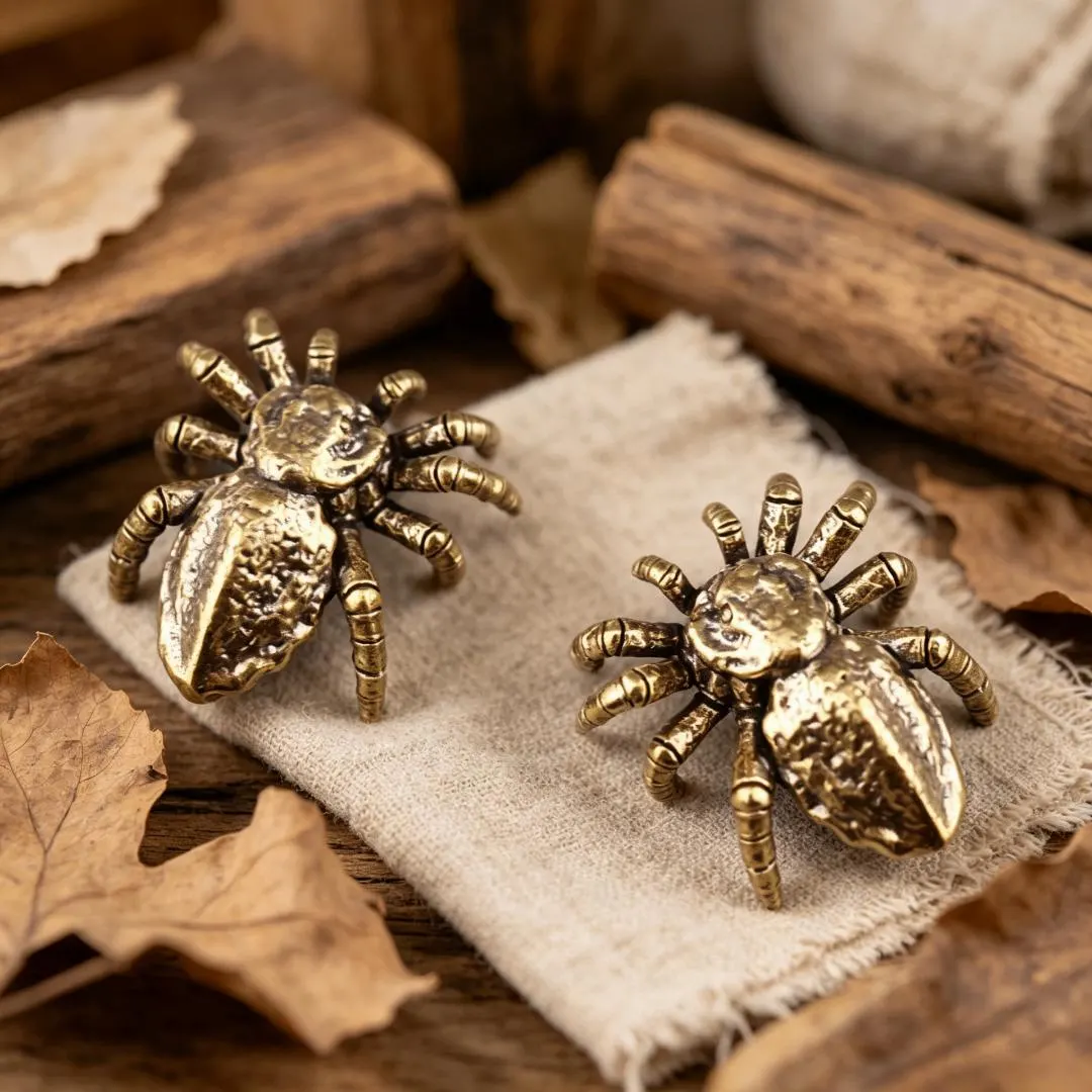 Vintage Brass Spider Figurine — Brass figurine image 4