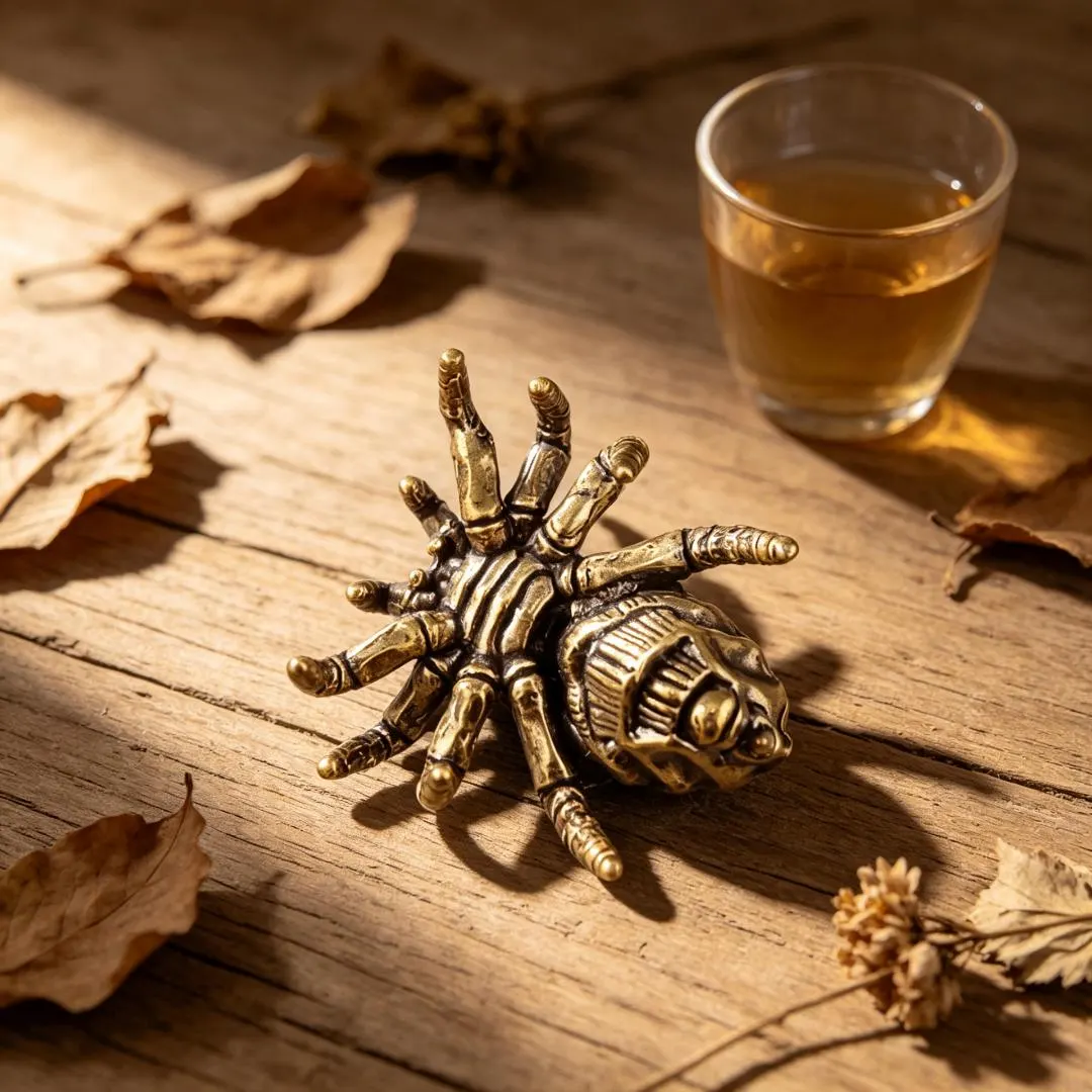 Vintage Brass Spider Figurine — Brass figurine image 5
