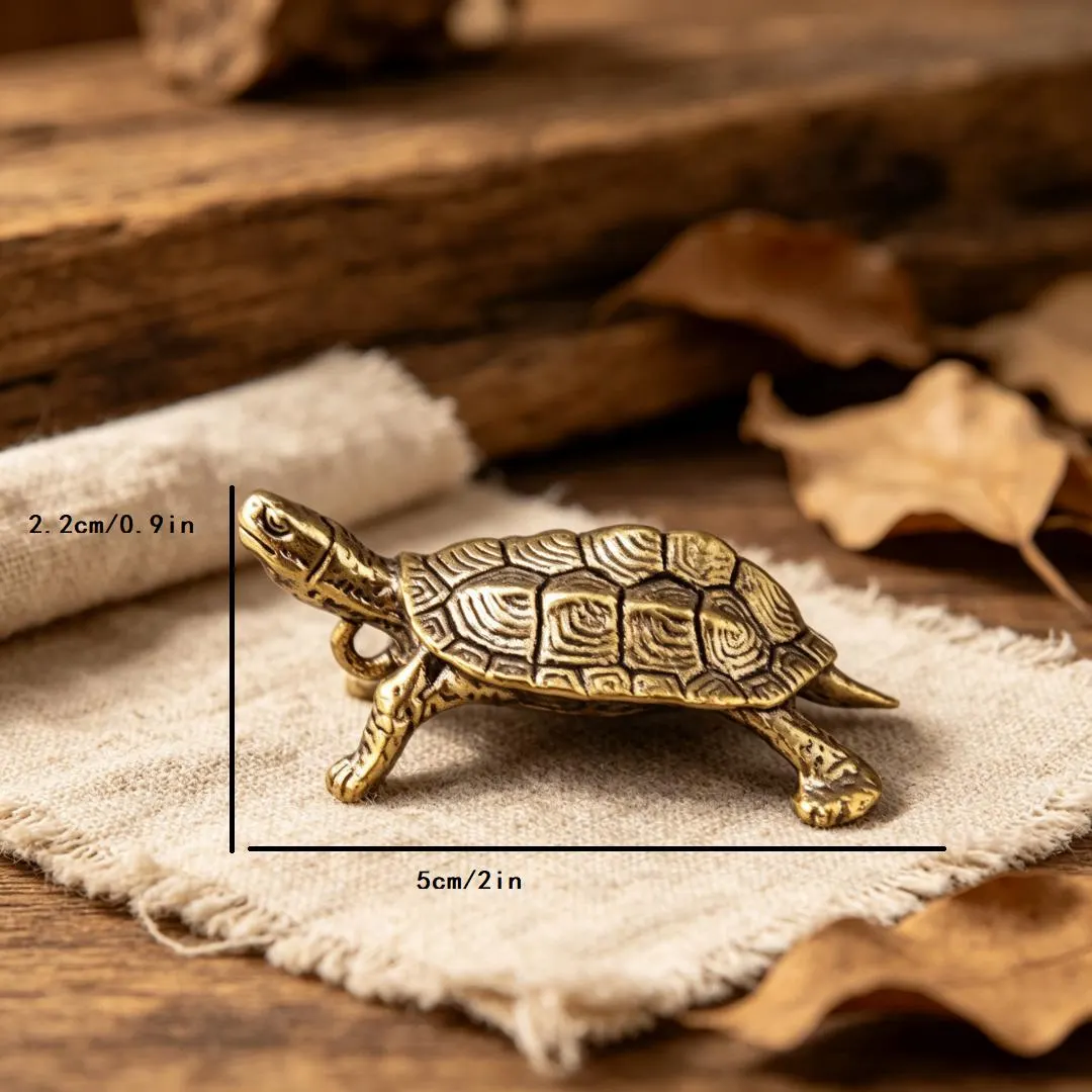 Vintage Brass Turtle Figurine — Brass figurine image 3