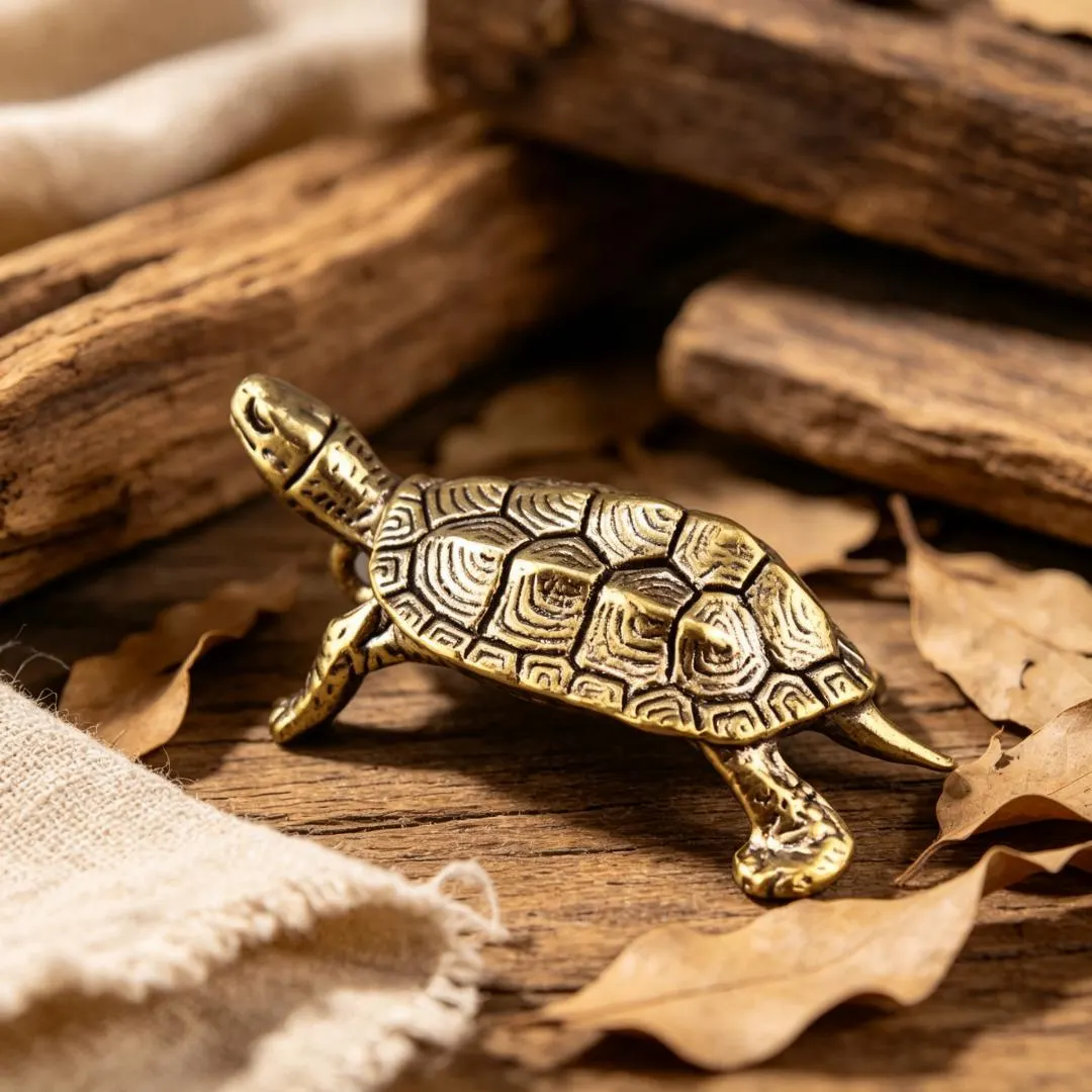 Vintage Brass Turtle Figurine — Brass figurine image 4