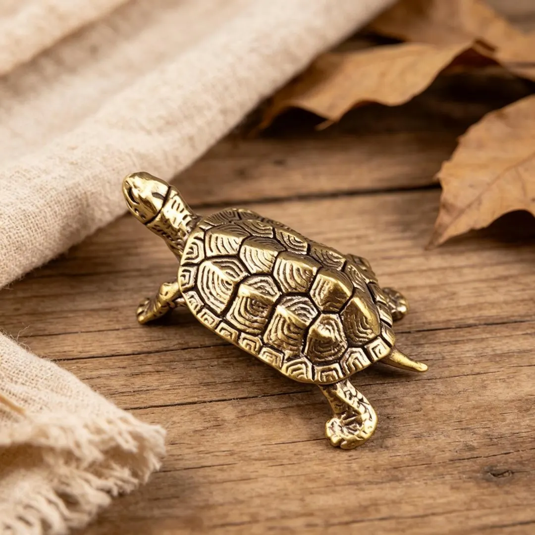 Vintage Brass Turtle Figurine — Brass figurine image 5