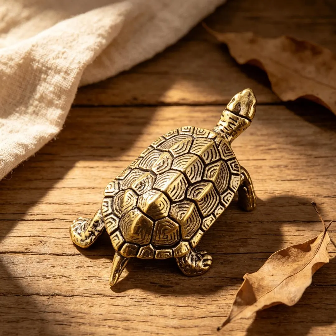 Vintage Brass Turtle Figurine — Brass figurine image 6