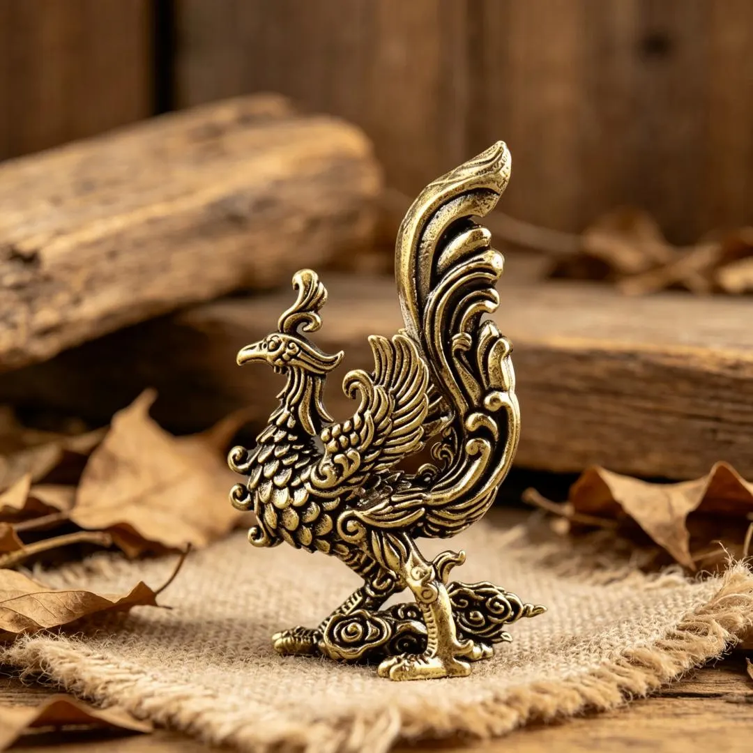 Vintage Brass Phoenix Figurine — Brass figurine image 3