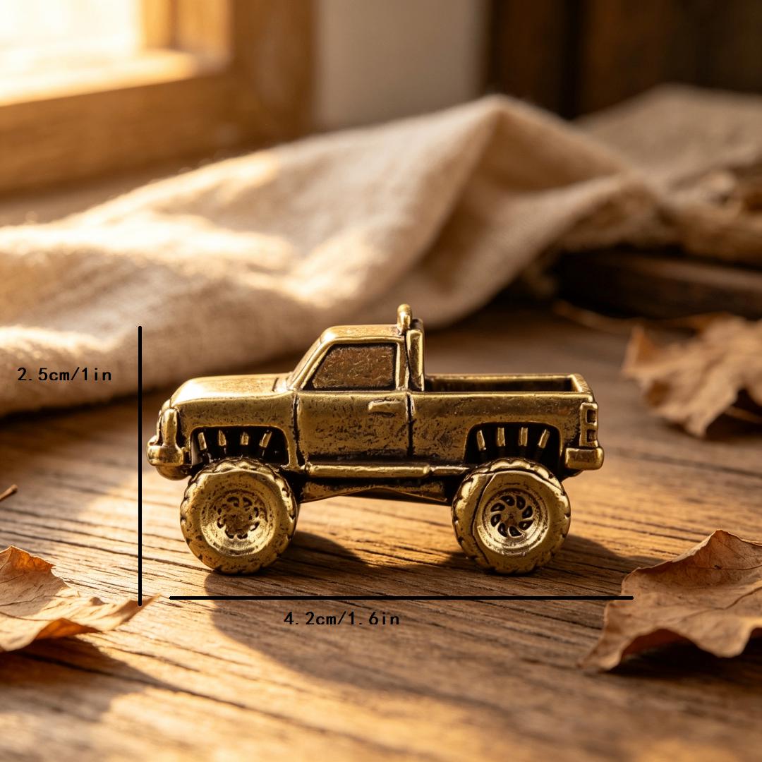 Vintage Brass Monster Truck Figurine — Brass figurine image 2